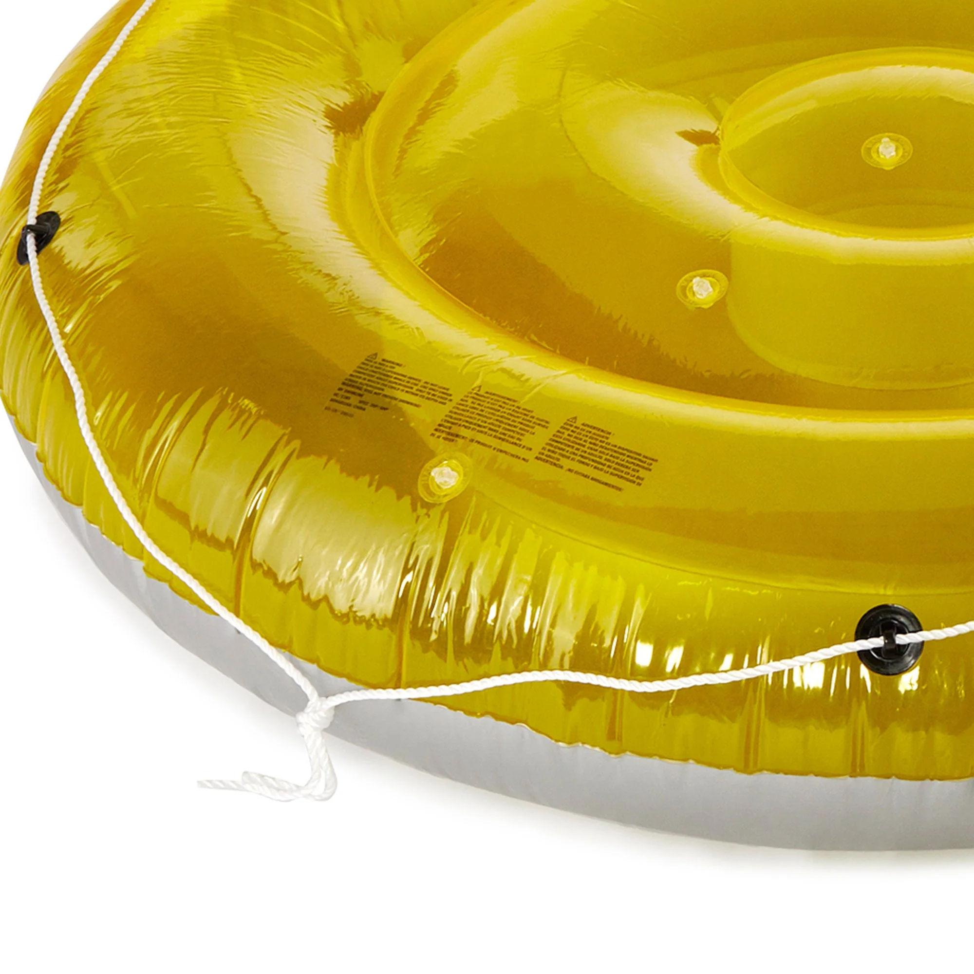 Swimline 72 Inch Swimming Pool Inflatable Sun Tan Lounger Island Float, Yellow - Image 4