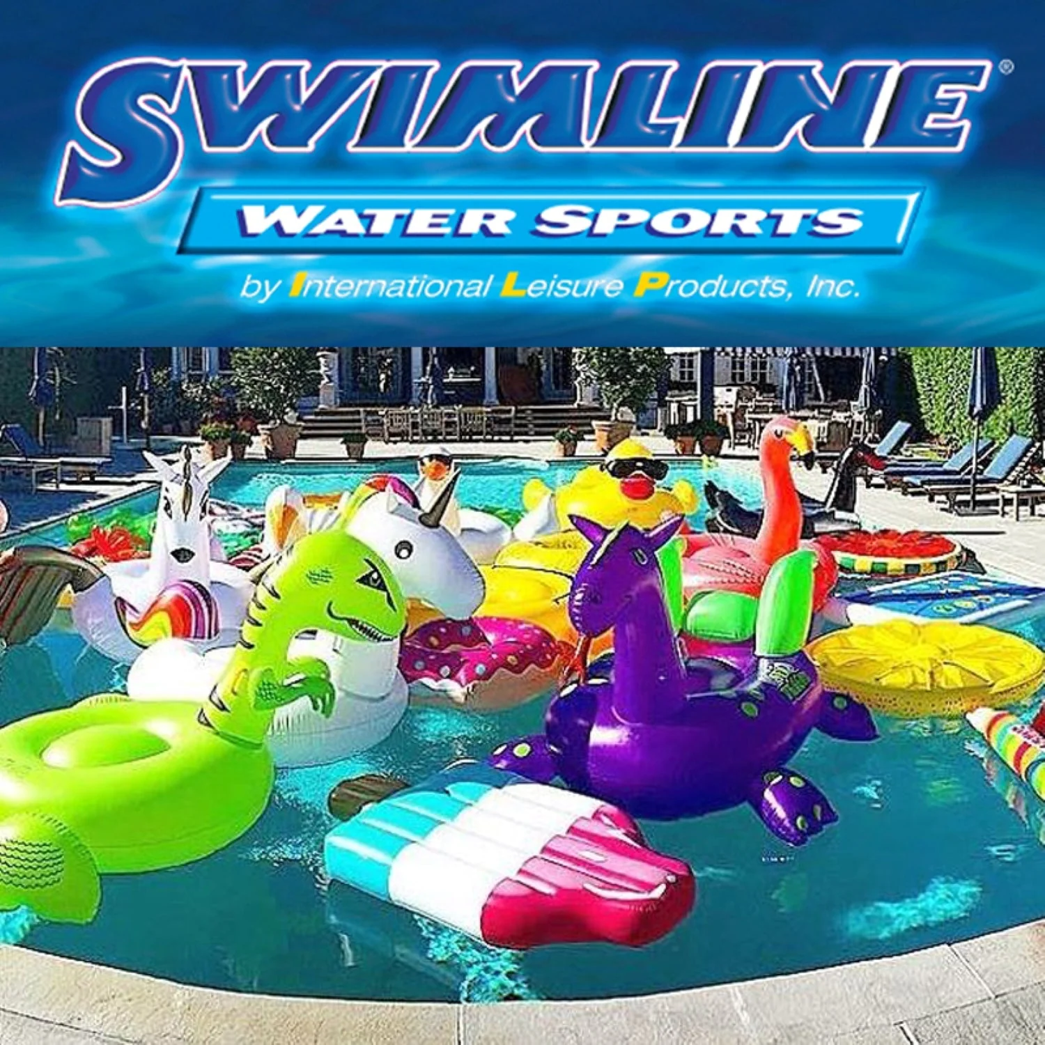 Swimline 90465 Inflatable Nylon Fabric Covered Swimming Pool U-Seat Chair Float - Image 6
