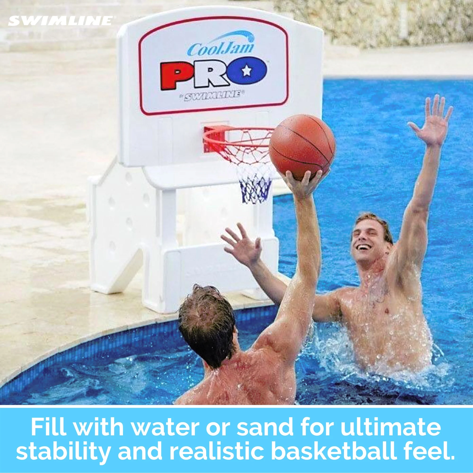 Swimline Cool Jam Pro In-Ground Poolside Basketball Game w/ Adjustable Backboard - Image 6