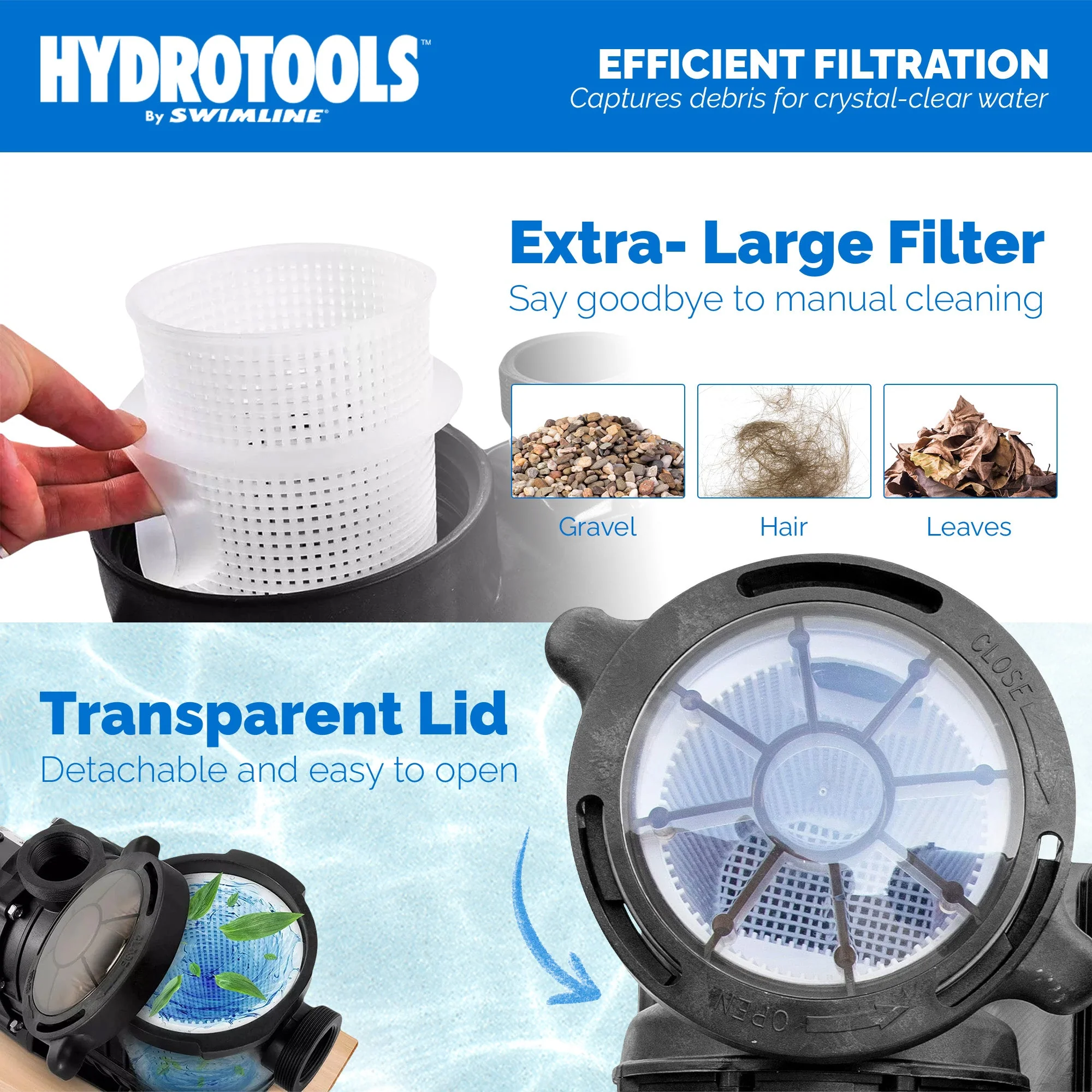 Swimline HydroTools Hydro Flo 0.75HP 3,720 GPH 3,450 RPM Vertical Discharge Pump - Image 6