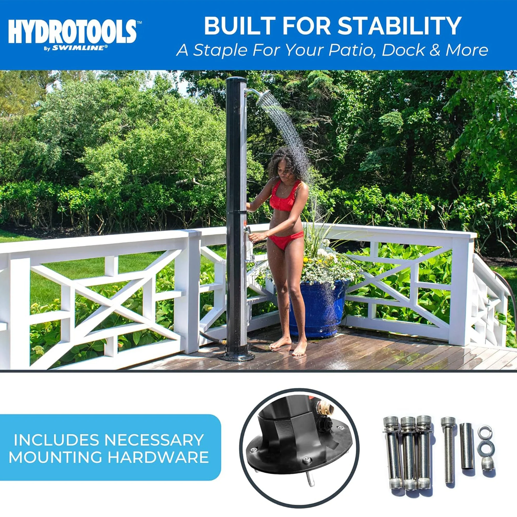 Swimline HydroTools Niagara Rainfall 7 Foot Adjustable Outdoor Solar Shower - Image 6