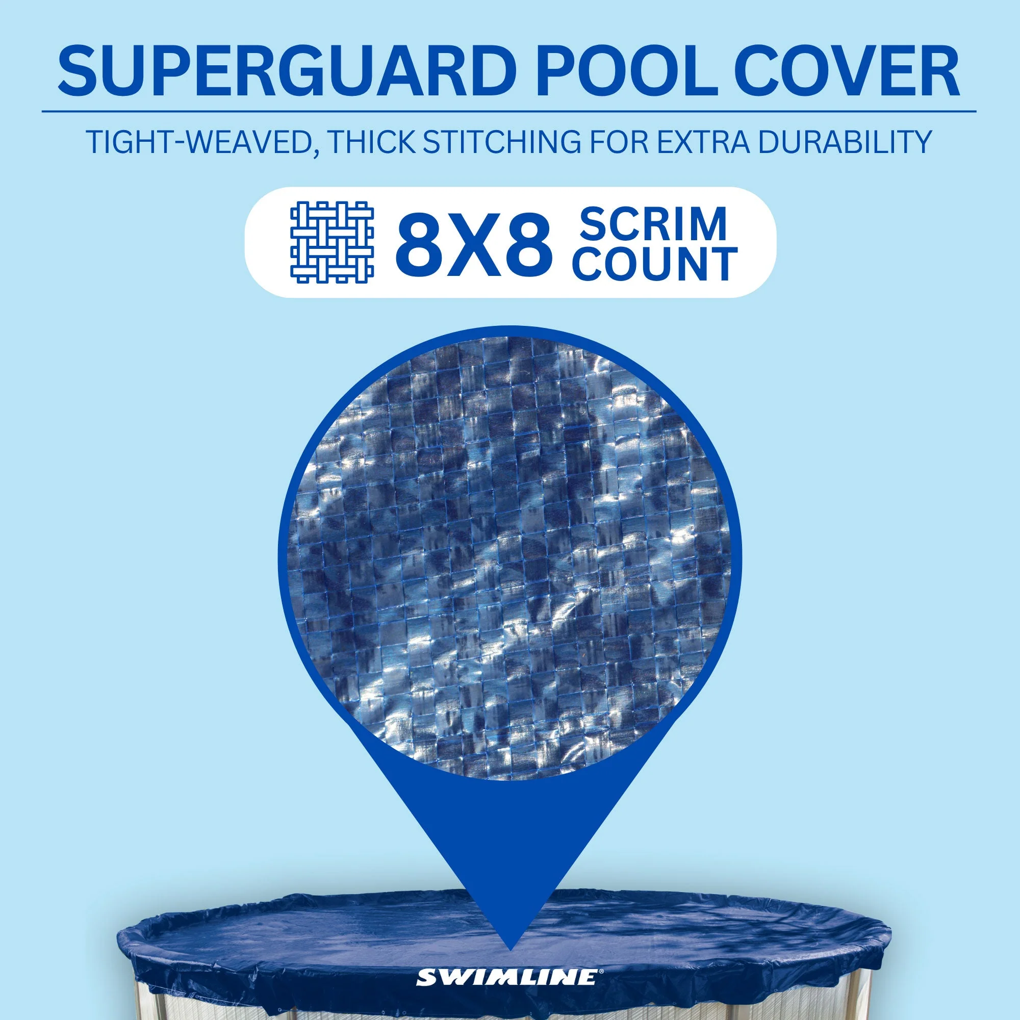 Swimline Hydrotools Super Guard Winter Cover for 12x24' Above Ground Oval Pools - Image 4