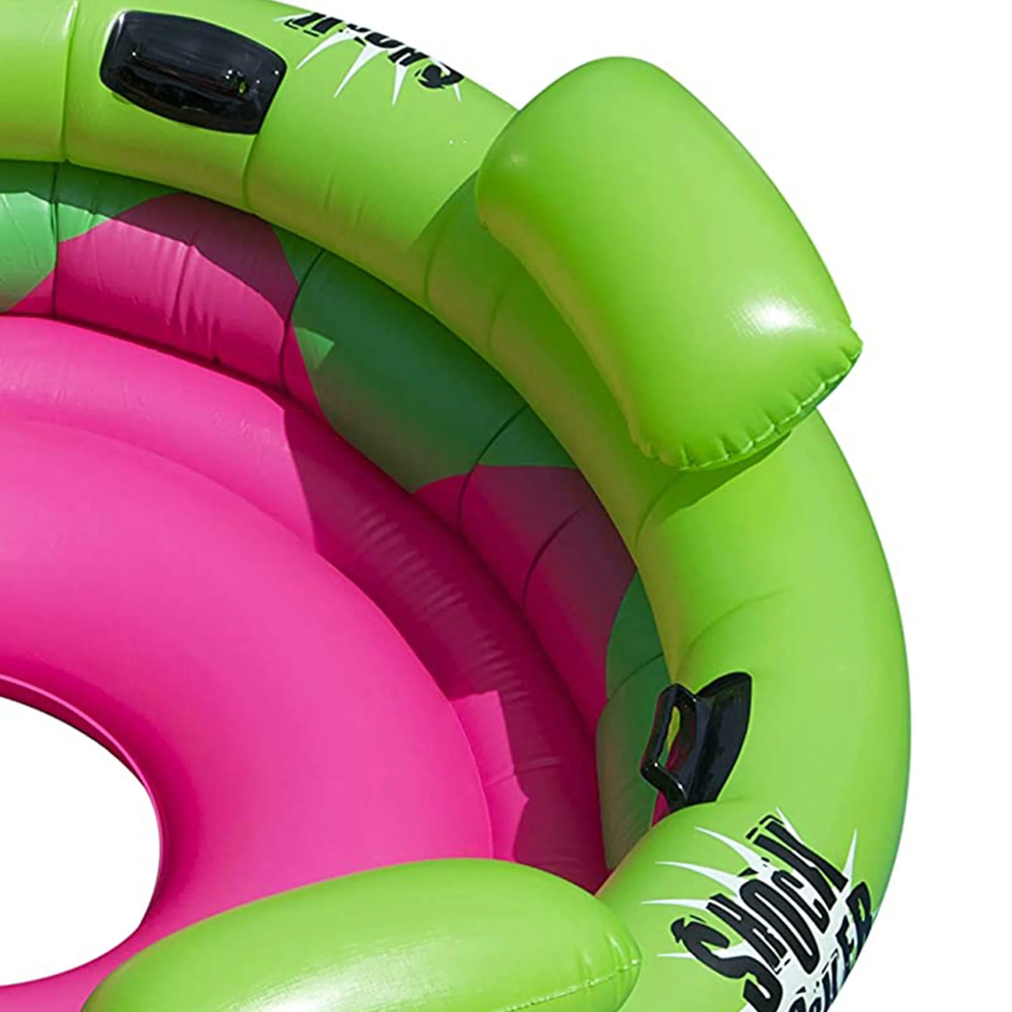 Swimline Shock Rocker 4-Person 72" Inflatable Float Island for Pool, Lake, Green - Image 3