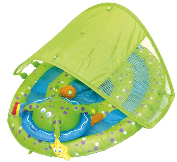 SwimWays Baby Spring Float Activity Center Pool Raft with Sun Canopy (2 Pack) - Image 4