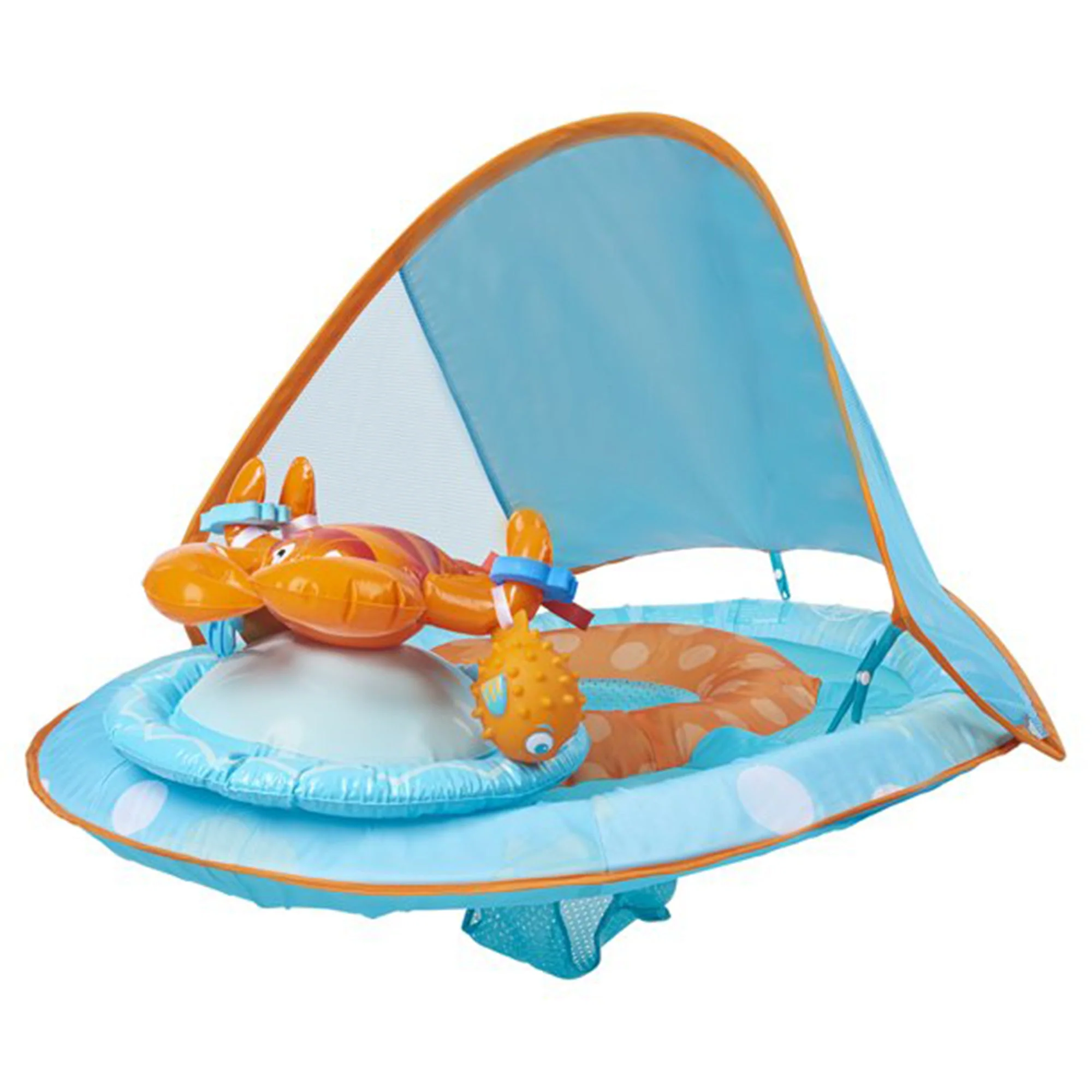 SwimWays Inflatable Baby Spring Pool Float Activity Center with Canopy, Lobster - Image 5