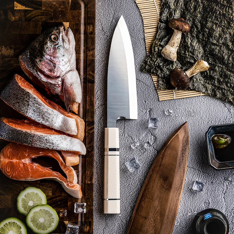 Terra Chef Knife with Faux Ivory Handle - Image 2
