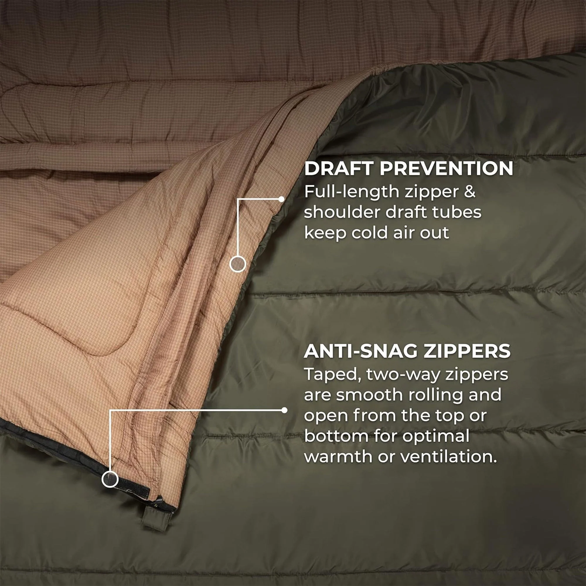 TETON Sports Mammoth 0 Degree Warm Sleeping Bags for Camping & Base Camp, Green - Image 4