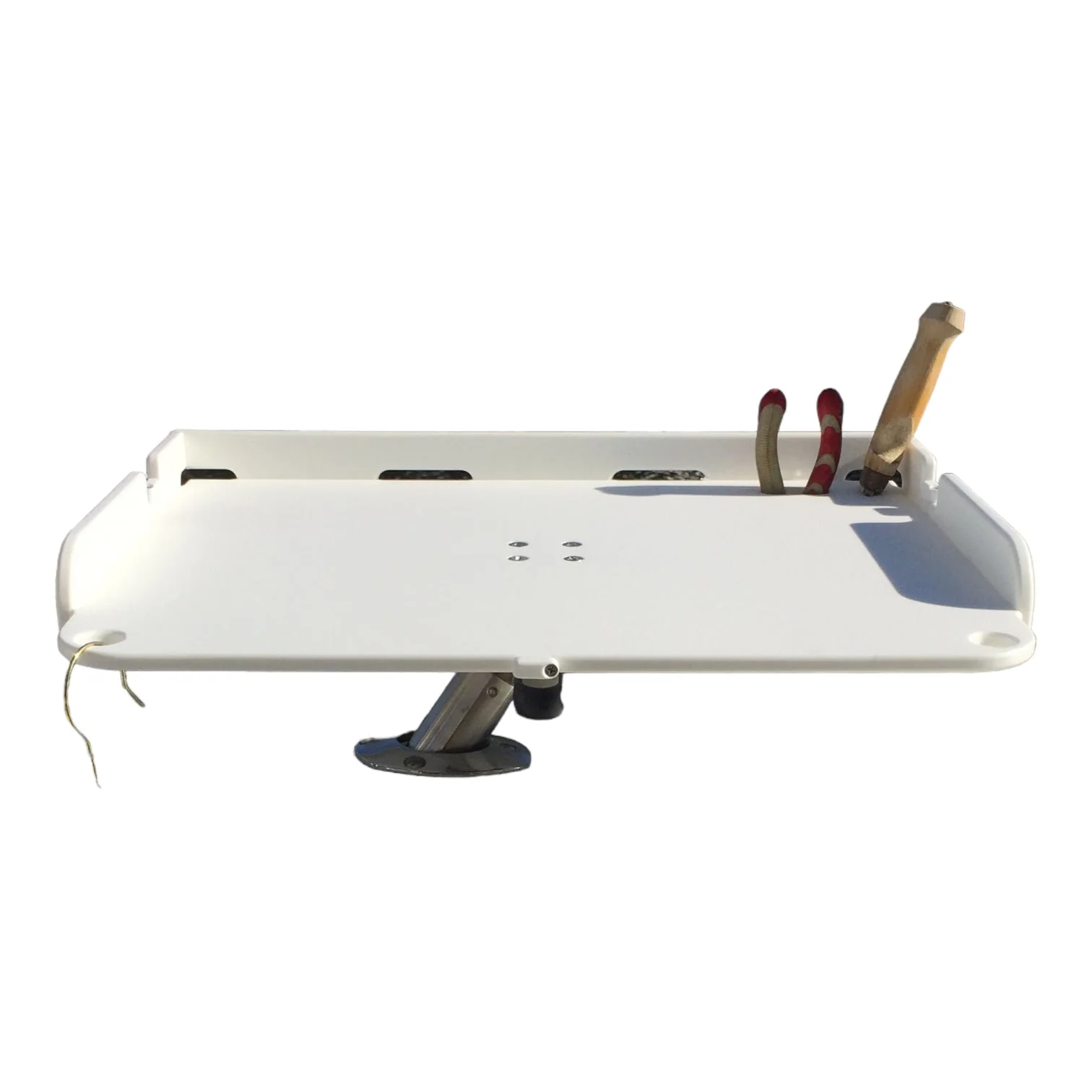 The Docktail Boat Table Caddy plus Bait Table Includes All Angle Adjustable Rod Holder Mount - Image 5