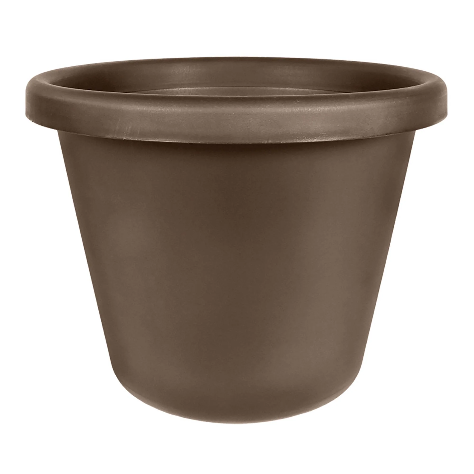 The HC Companies 24 Inch Plastic Classic Flower Pot Planter, Brown (6 Pack) - Image 2