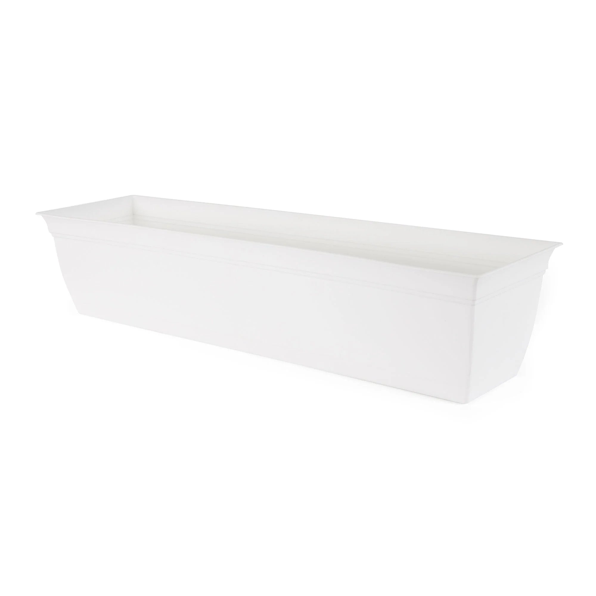 The HC Companies 30 Inch Window Flower Box with Removable Saucer, White (2 Pack) - Image 2