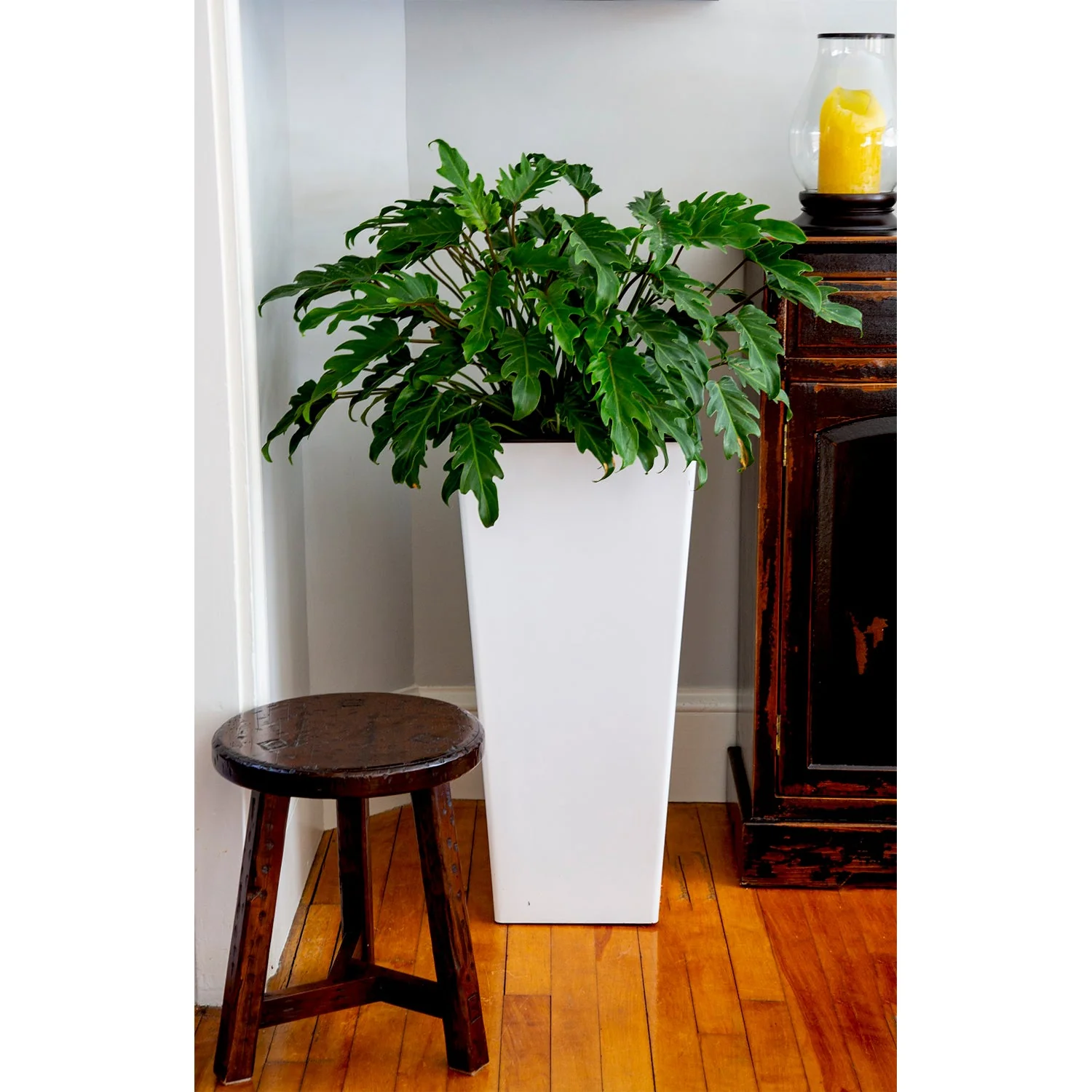 The HC Companies Cascade 15" Square Self Watering Flower Planter Pot, Black Onyx - Image 5