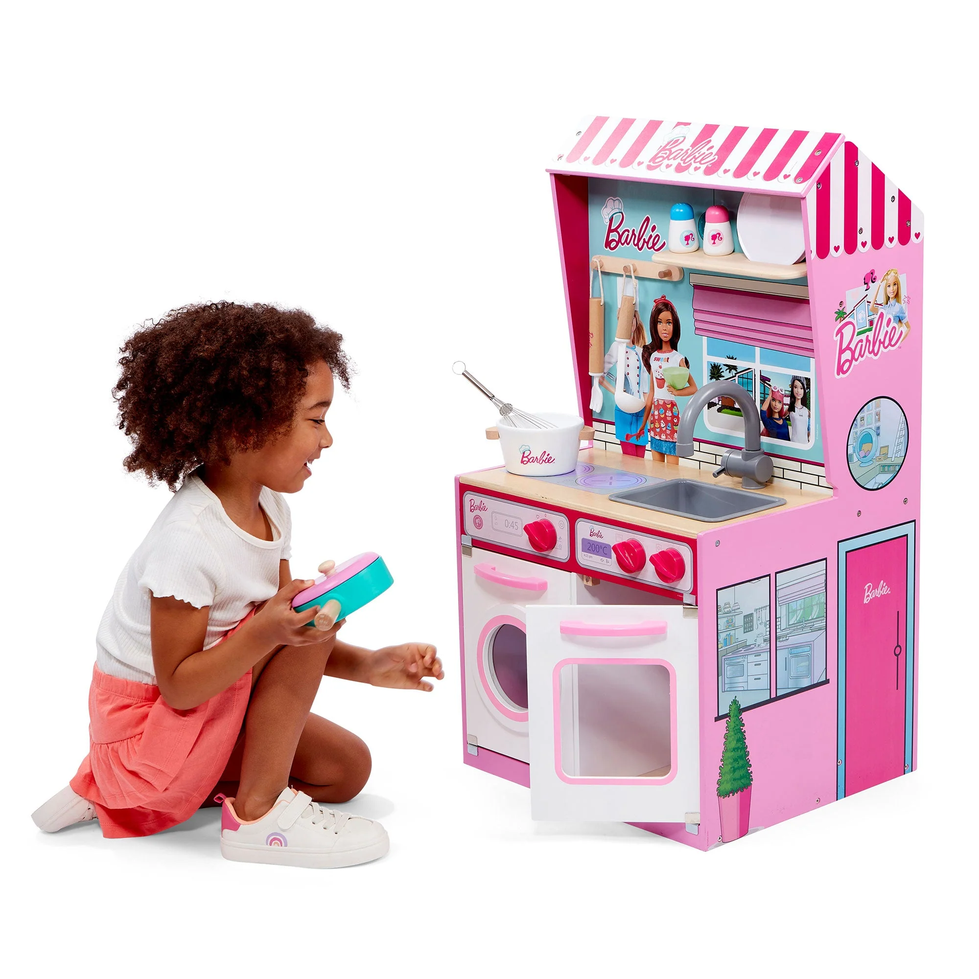 Theo Klein 2 In 1 Barbie Pretend Play Toy Kitchen and Dollhouse for Kids 3 & Up - Image 11