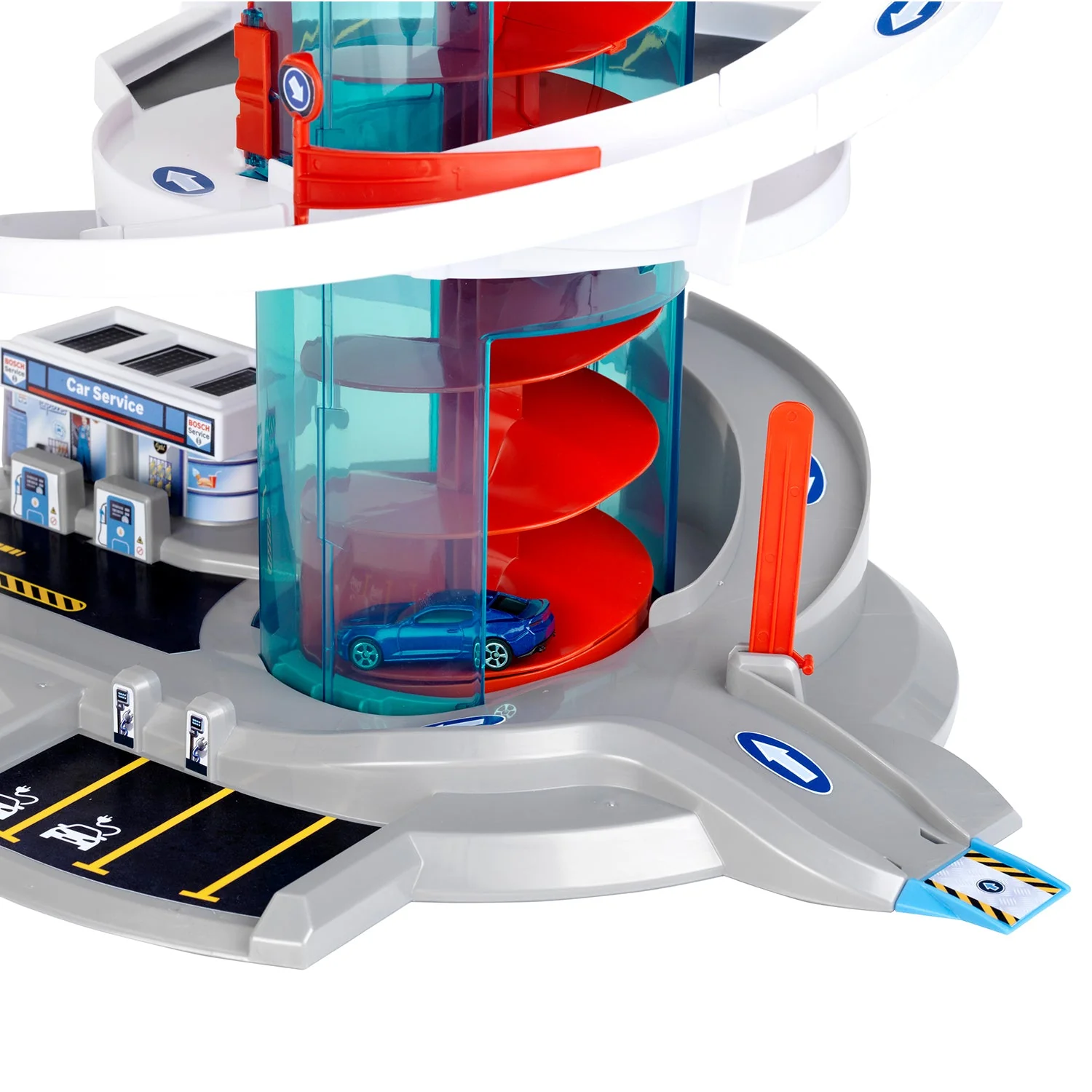 Theo Klein Bosch Car Service Helix Shaped Parking Garage Toy for Kids 3 and Up - Image 11