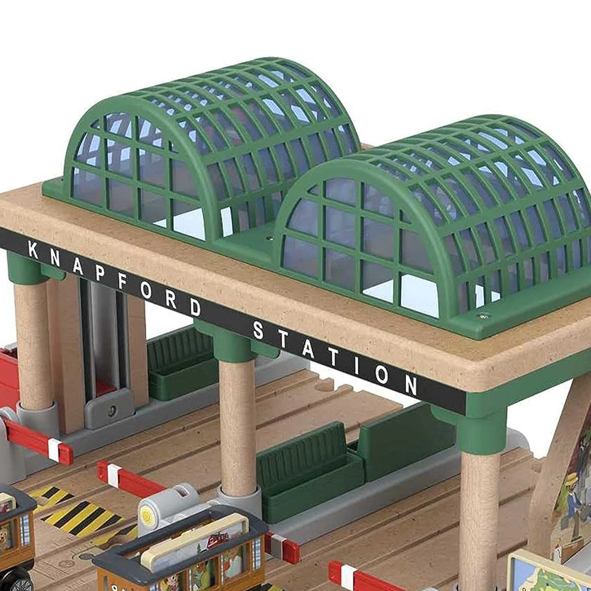 Thomas & Friends Toy Strain Set, Knapford Station Wood Railway Passenger Pickup - Image 3
