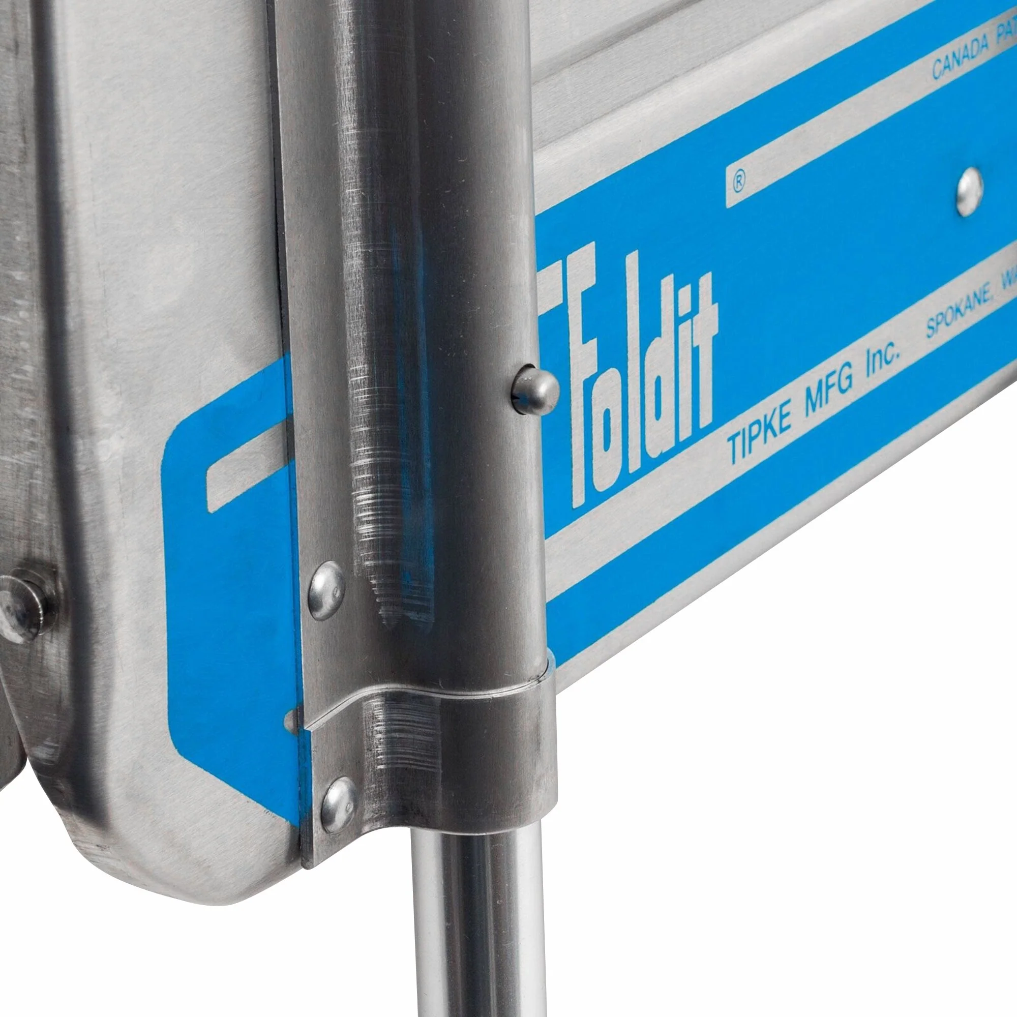 Tipke Manufacturing Company Foldit Do It All Aluminum Folding Cart, Blue Stripe - Image 11