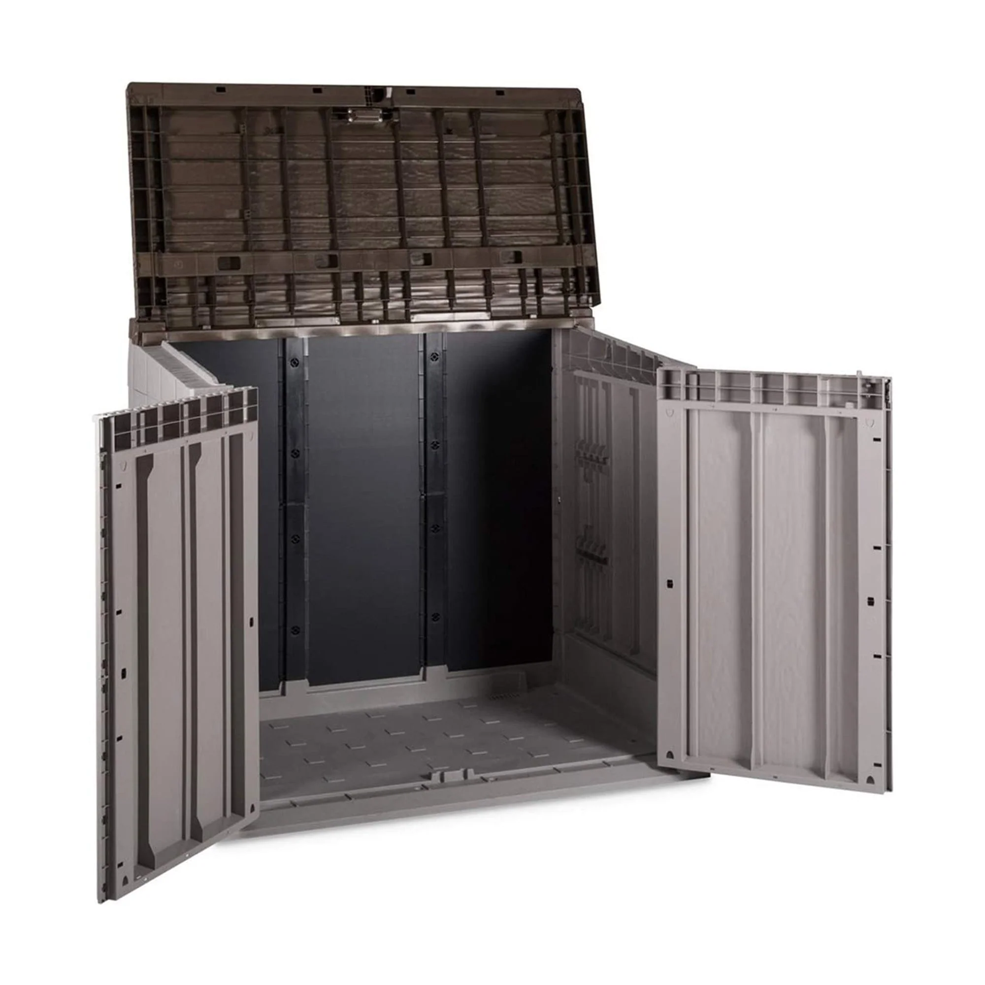 Toomax Stora Way All Weather Outdoor XL 7' x 3.5' Storage Shed Cabinet, Taupe - Image 2