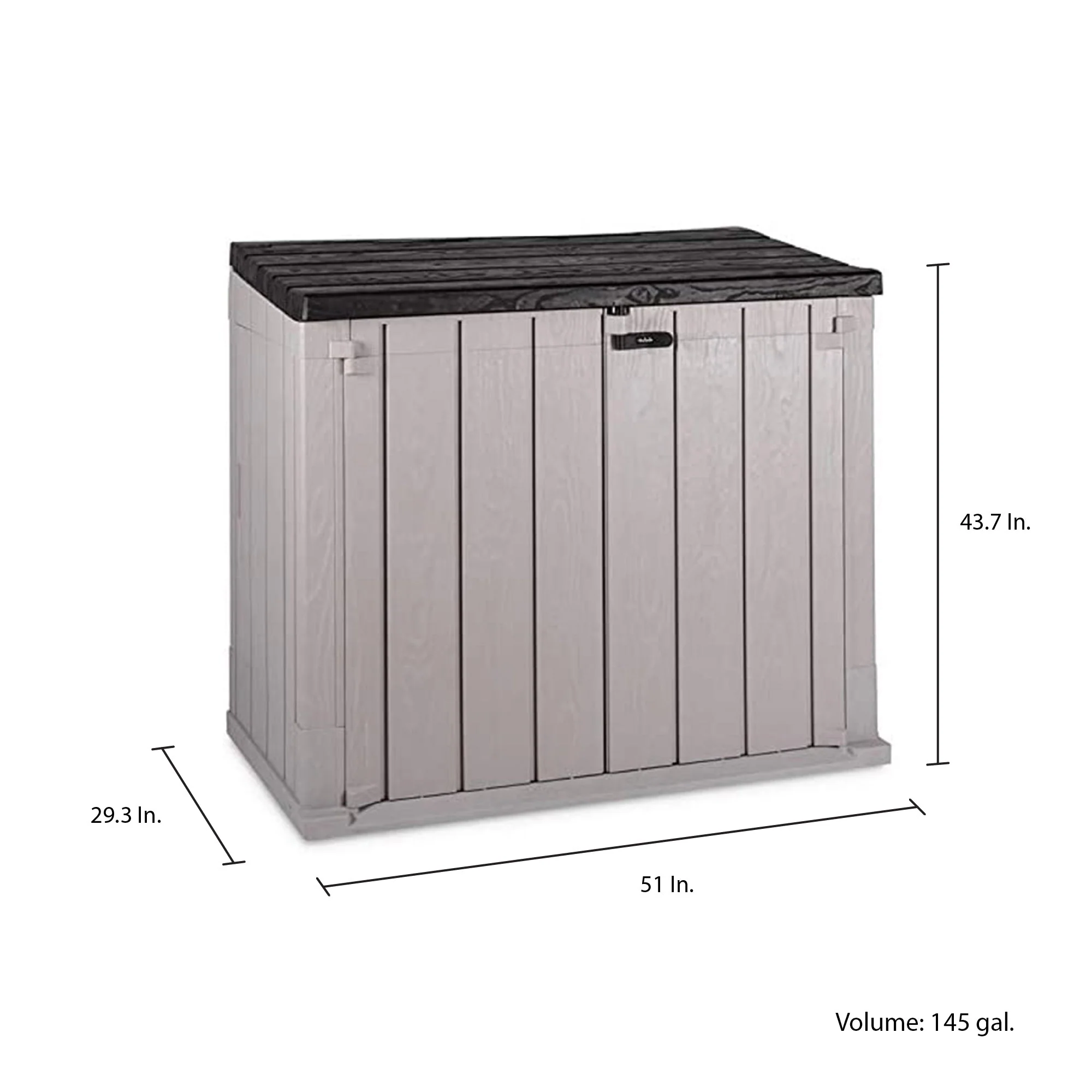 Toomax Stora Way All Weather Outdoor XL 7' x 3.5' Storage Shed Cabinet, Taupe - Image 6