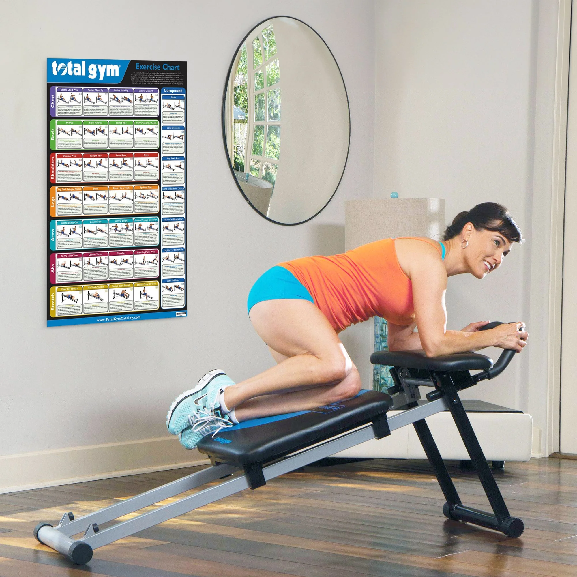 Total Gym 24" x 36" Convenient Quick Reference Exercise Chart with 35 Workouts - Image 4