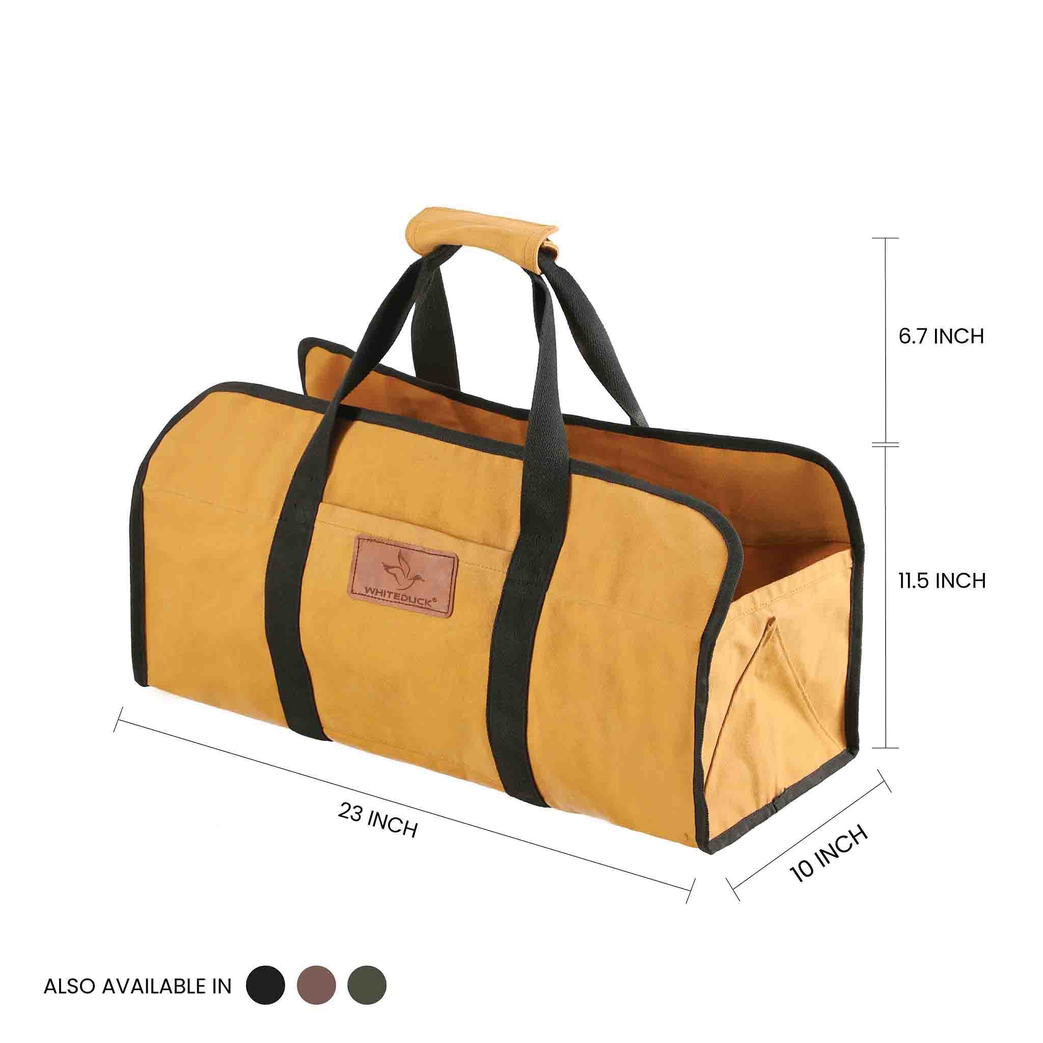 Tote Shape Canvas Firewood Log Carriers - Image 15