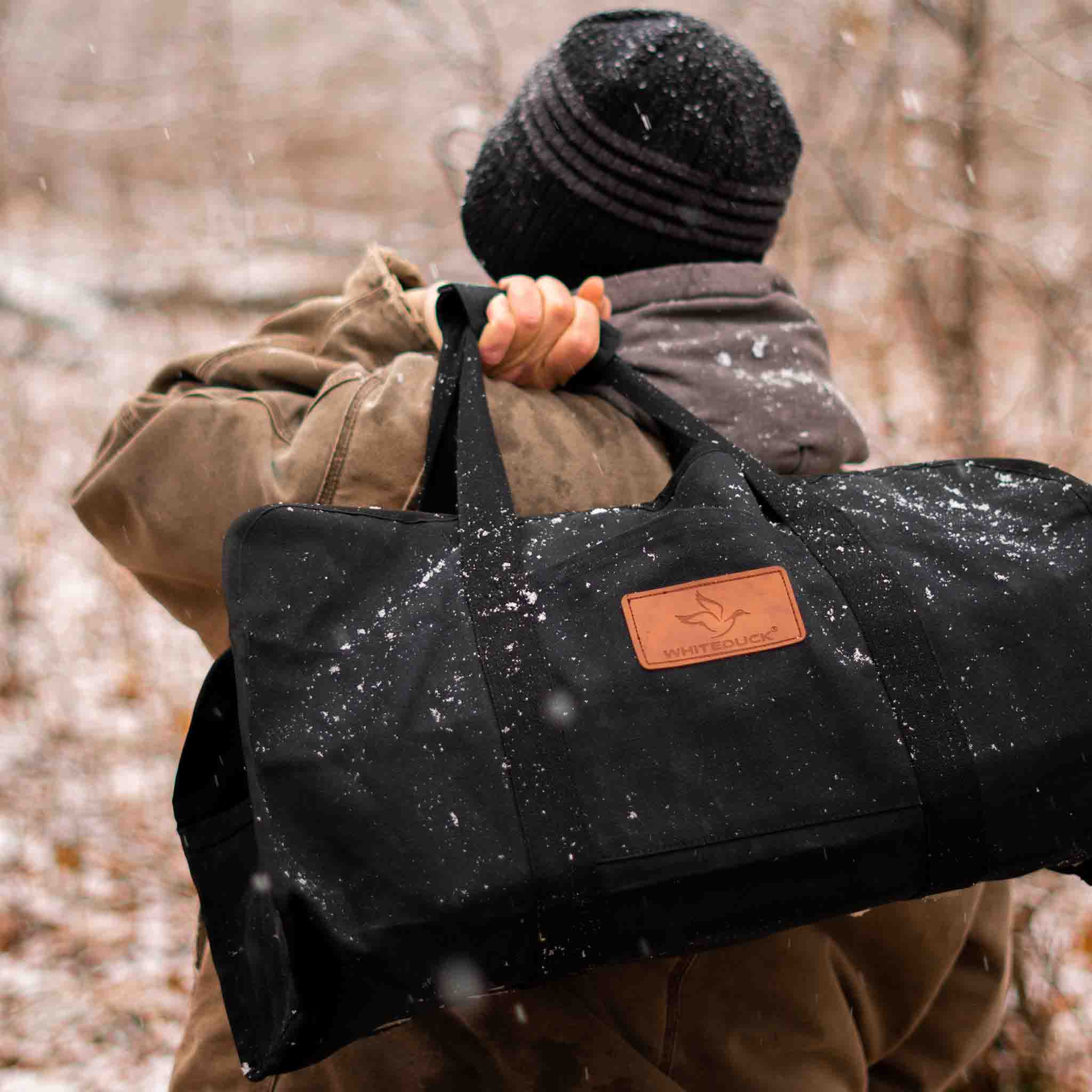 Tote Shape Canvas Firewood Log Carriers - Image 2