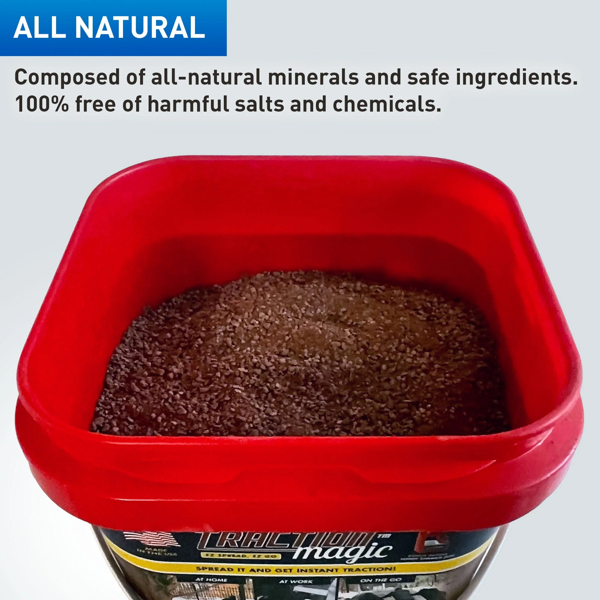 Traction Magic Quick Application All Natural Ice and Snow Melter, 15 Lb Bucket - Image 5
