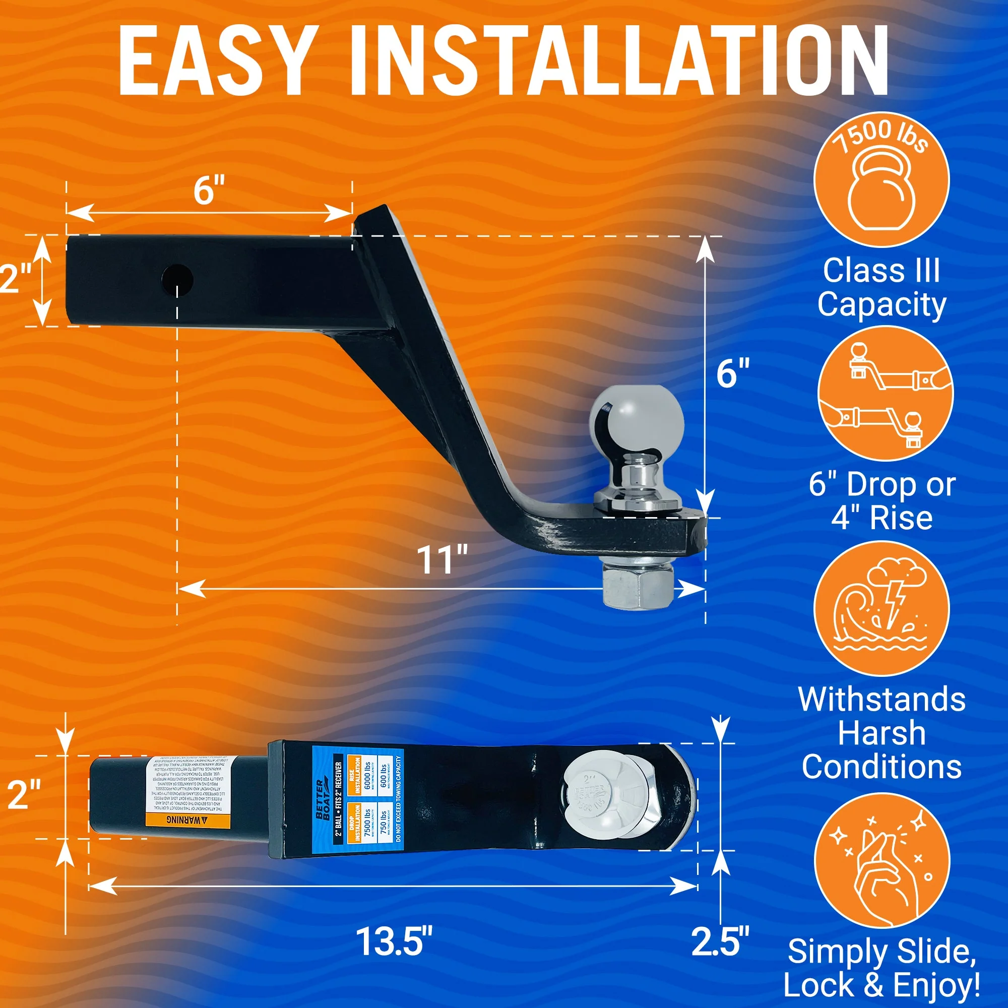 Trailer Hitch Ball Mount 2" - Image 3