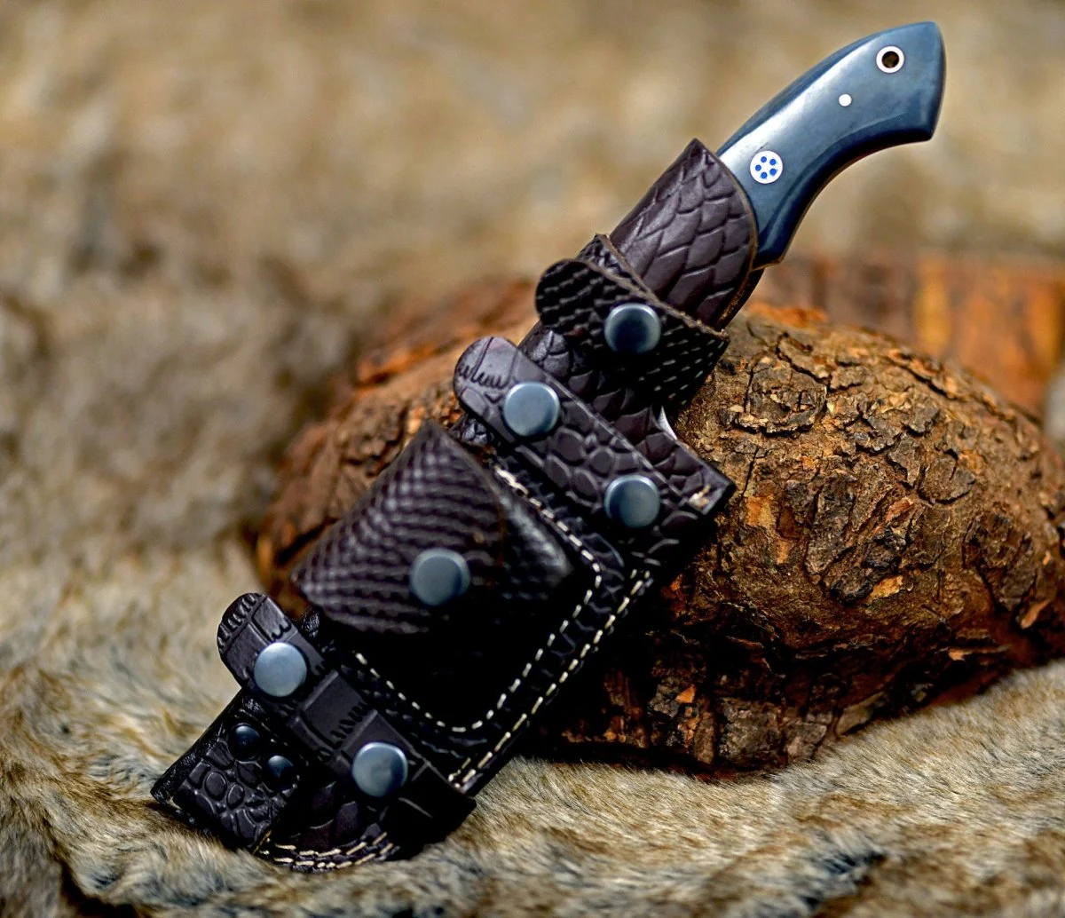 TrailMaster Tracker Knife with Brass & Bone Handle - Image 6