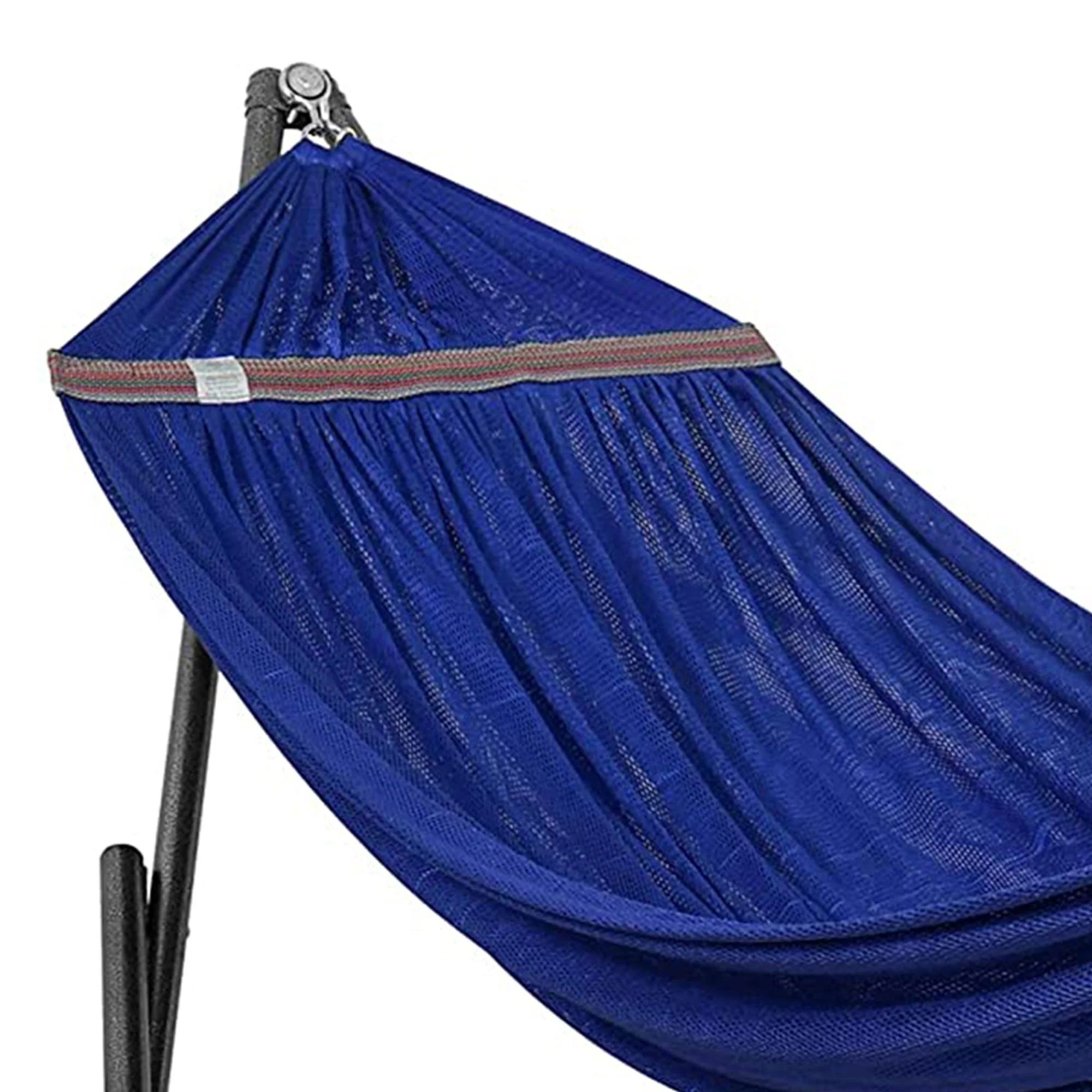 Tranquillo Universal 106.5" Double Hammock with Adjustable Stand and Bag, Blue - Image 5