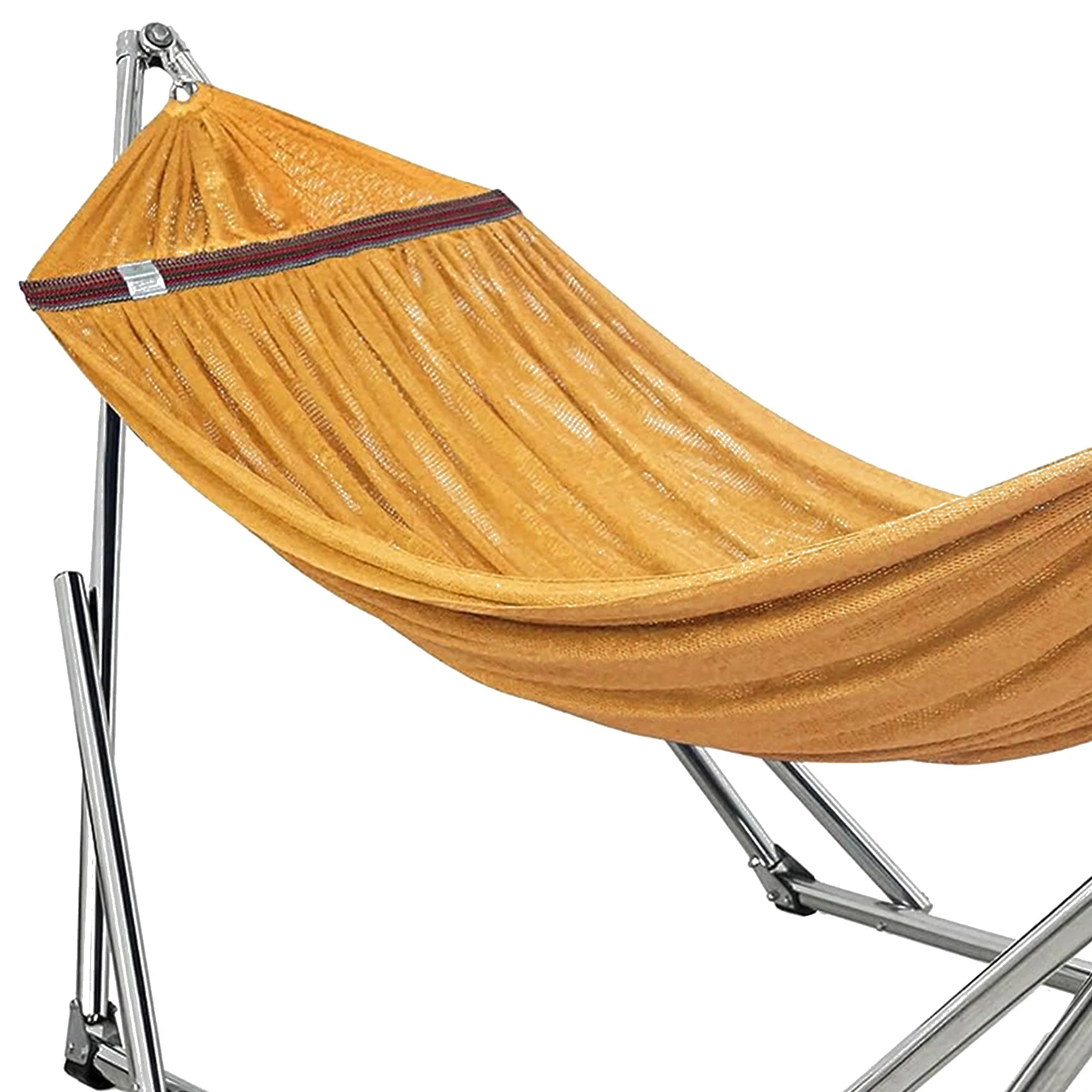 Tranquillo Universal 106" Double Hammock with Adjustable Stand and Bag, Yellow - Image 11