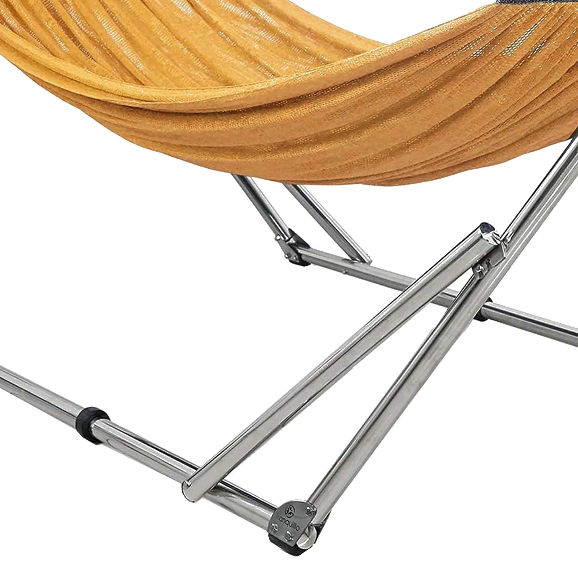 Tranquillo Universal 106" Double Hammock with Adjustable Stand and Bag, Yellow - Image 12