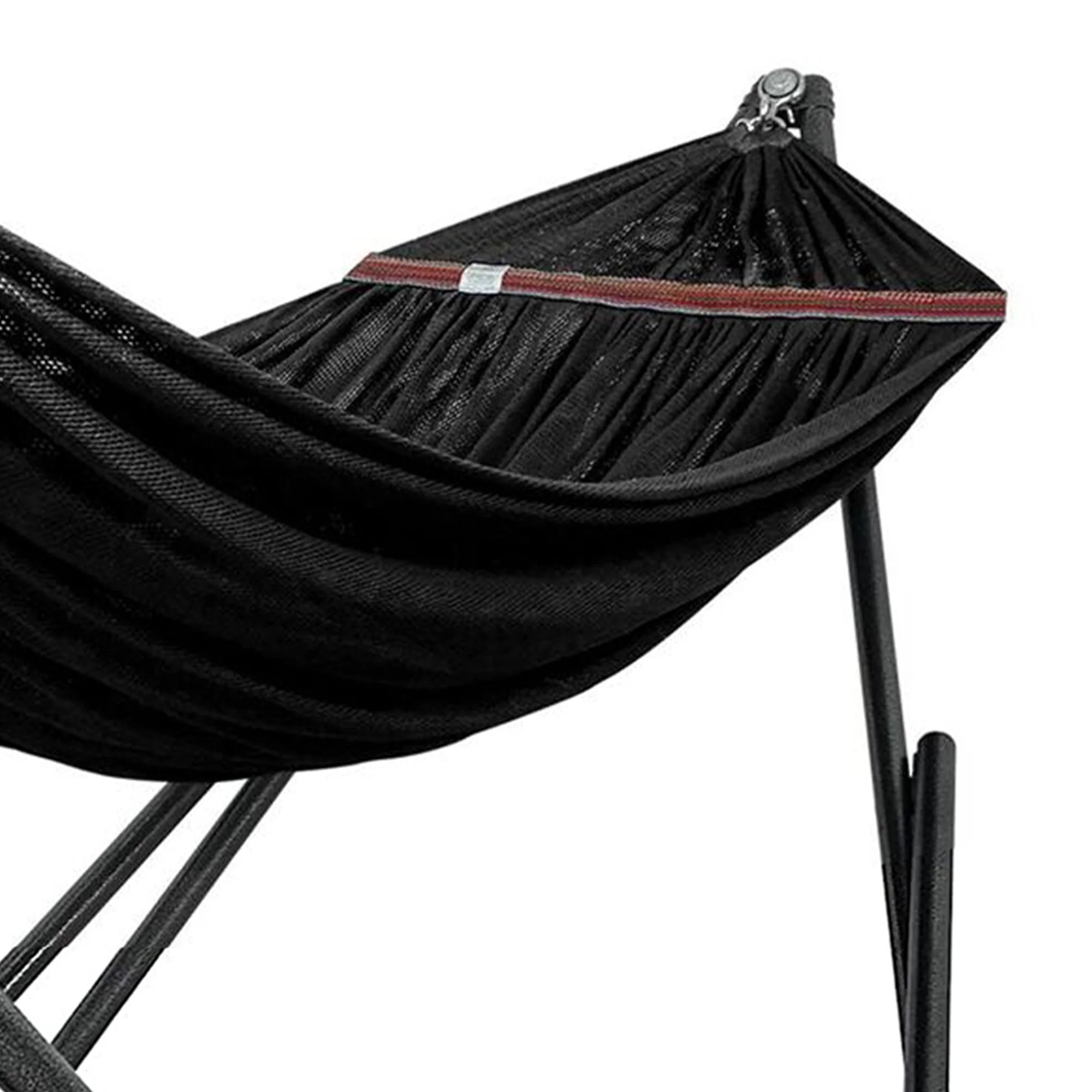 Tranquillo Universal 116" Double Hammock with Adjustable Stand and Bag, Black - Image 4