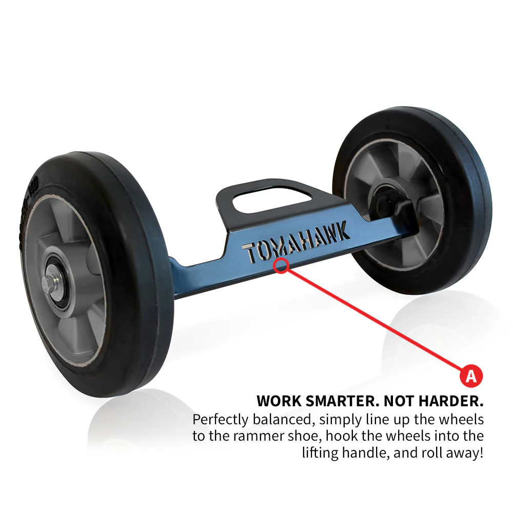 Transport Wheel Kit for 10" Tamper Shoe for Tomahawk Tamping Rammer - Image 4