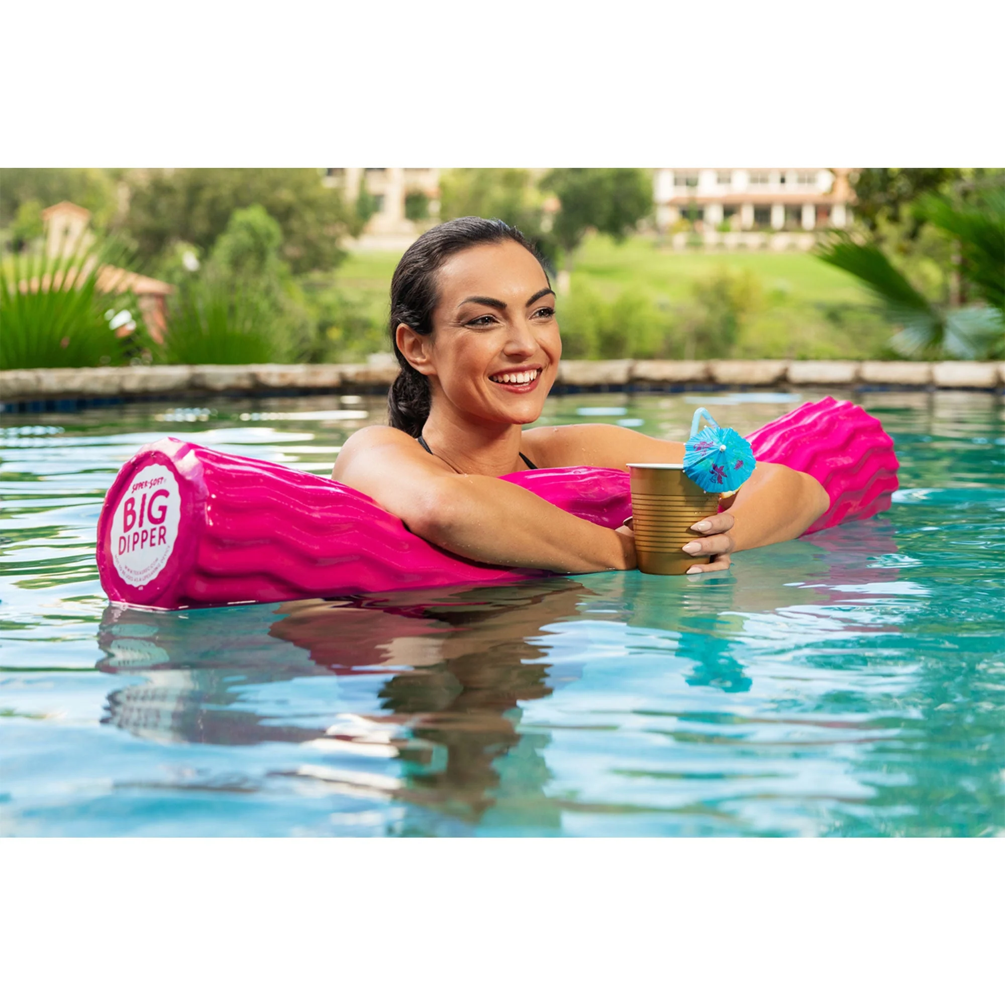 TRC Recreation Big Dipper Super Soft 2-Person Swimming Pool Float, Bahama Blue - Image 5