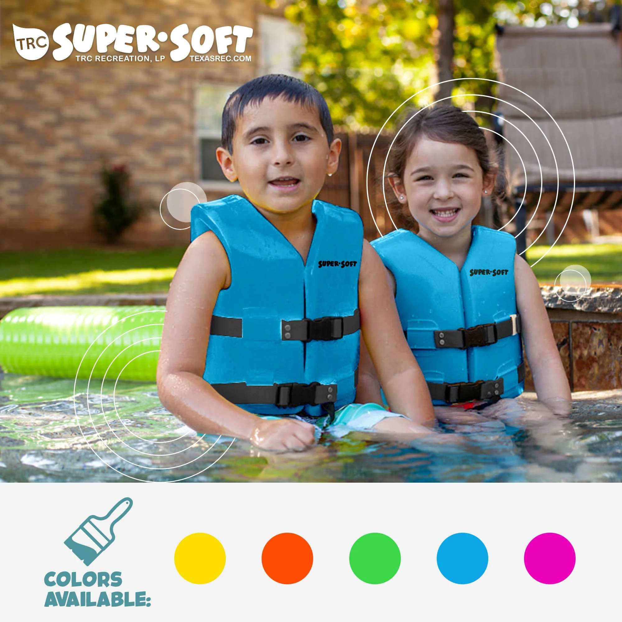 TRC Recreation Super Soft Child Life Jacket Safety Vest, Medium, 2 Pack, Blue - Image 6