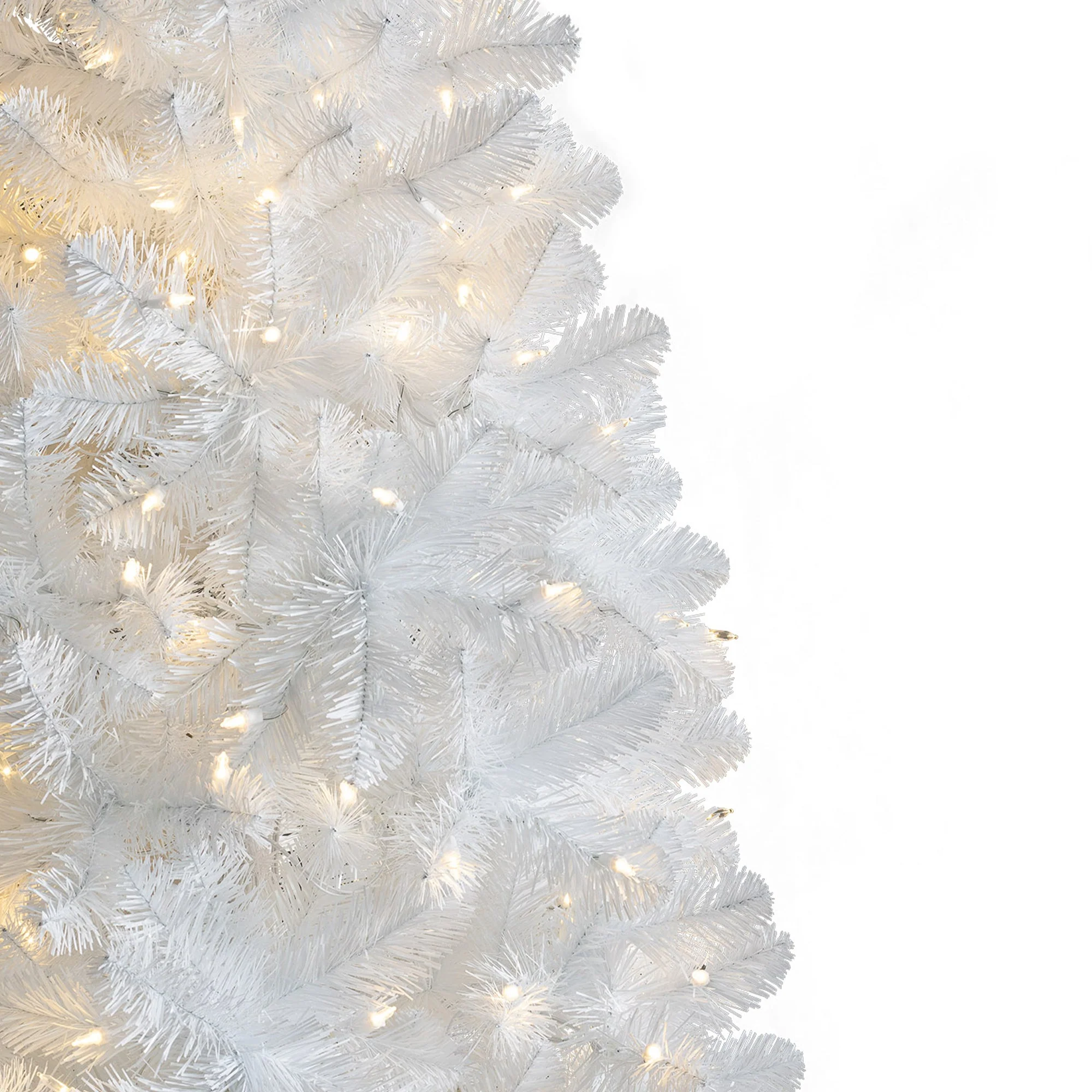 Treetopia All Snowed In White 8 Ft Artificial Prelit Slim Christmas Tree w/Stand - Image 3