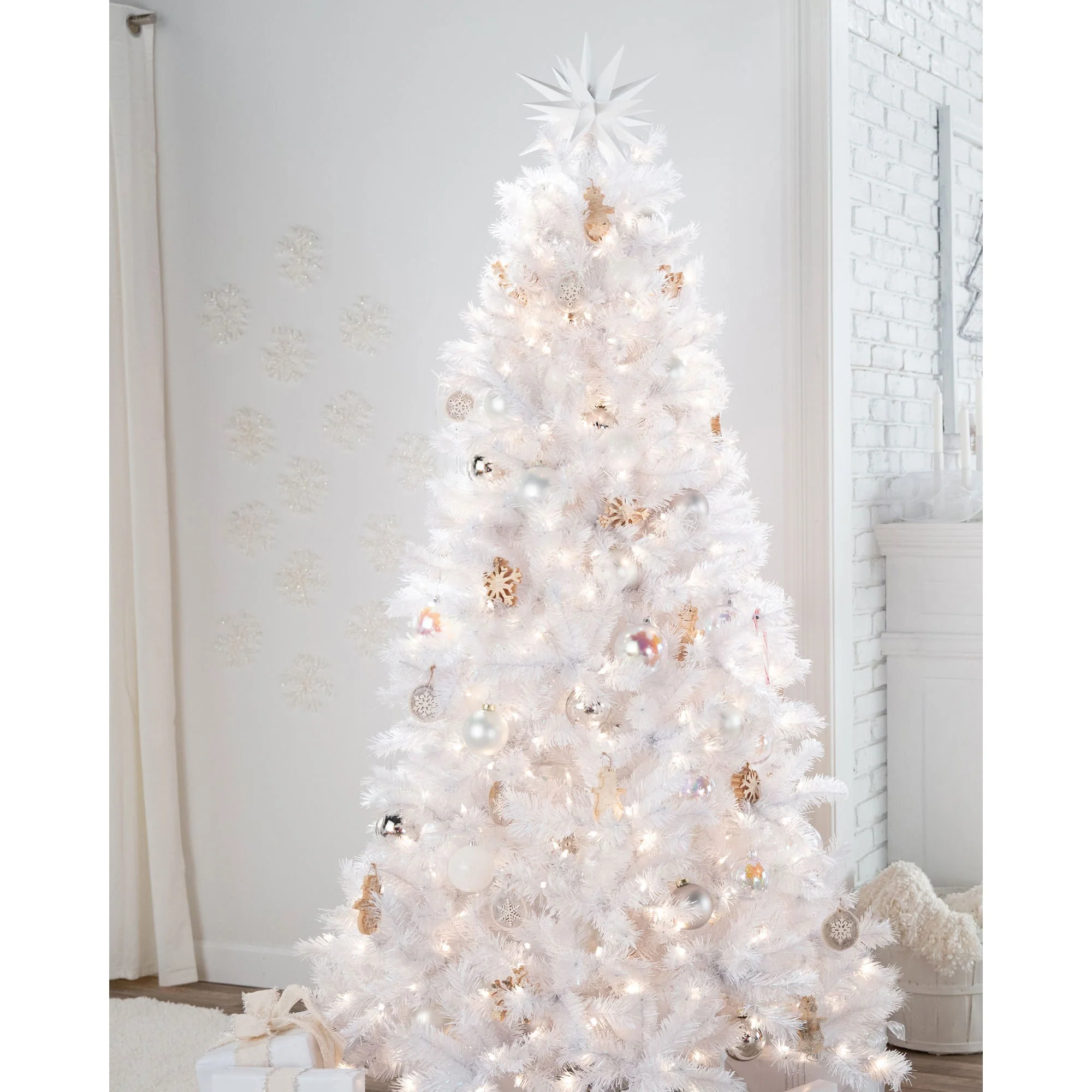 Treetopia Moonlight White 6 Foot Artificial Unlit Slim Christmas Tree w/ Stand - Image 7
