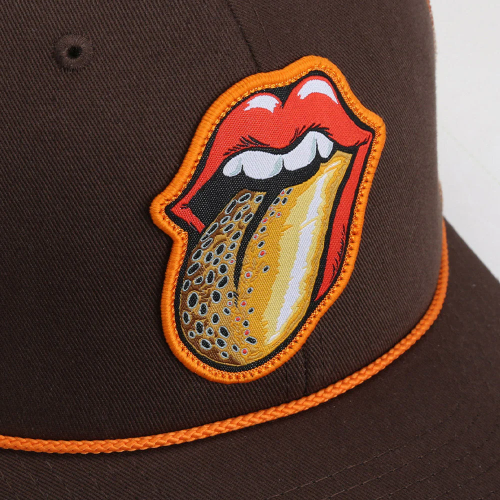Trout Tongue Fly Fishing Hat Patch Mesh Back Rope Cap - Image 9