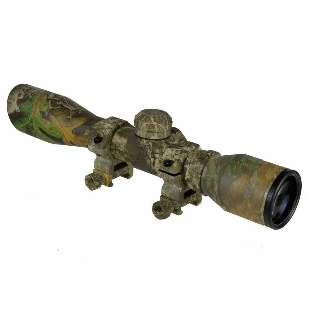 TruGlo 4 x 32 Illuminated Aluminum Crossbow Scope w/ Weaver Rings, Camouflage - Image 3