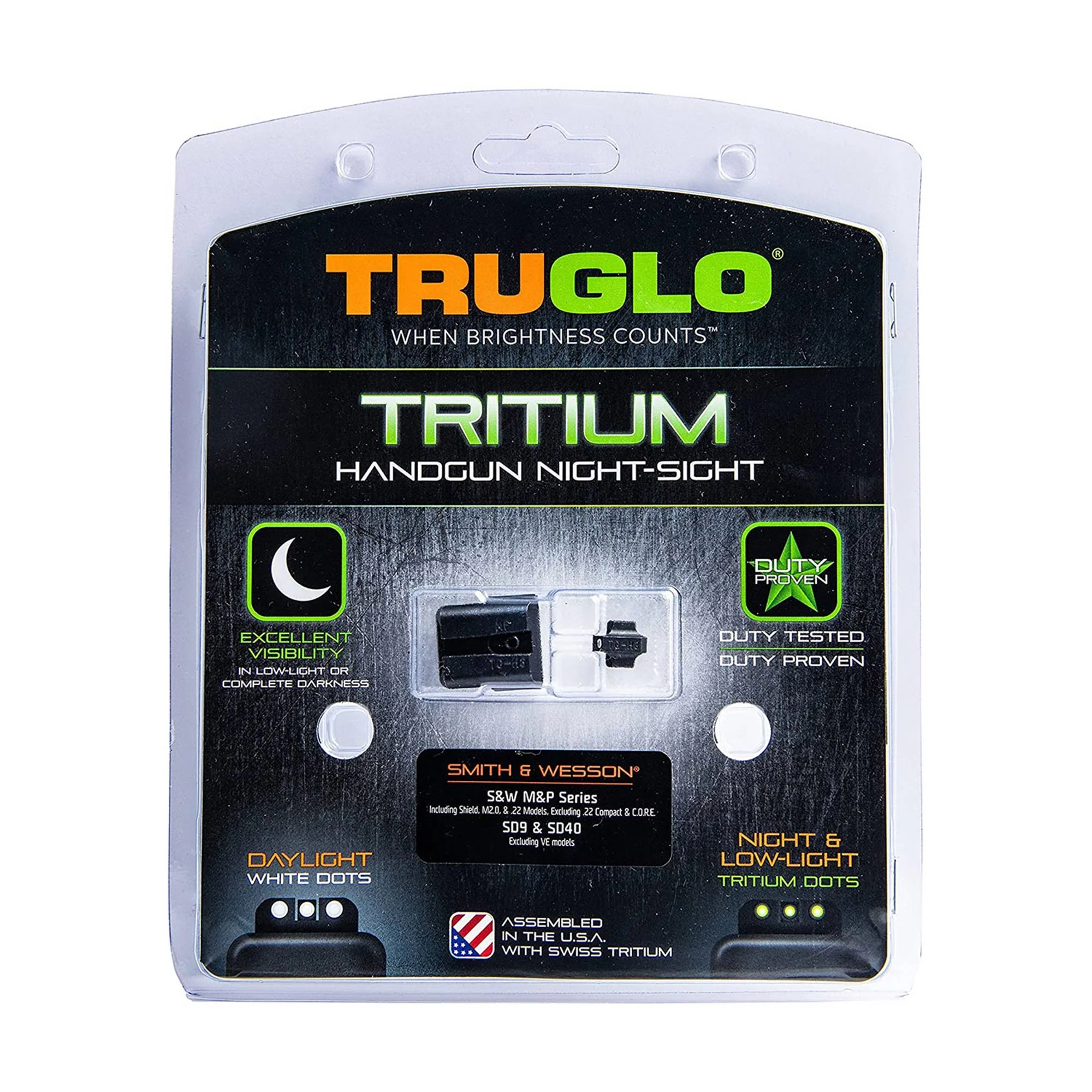 TruGlo Tritium Glow in the Dark Gun Sight for Smith & Wesson M&P Series Pistols - Image 9