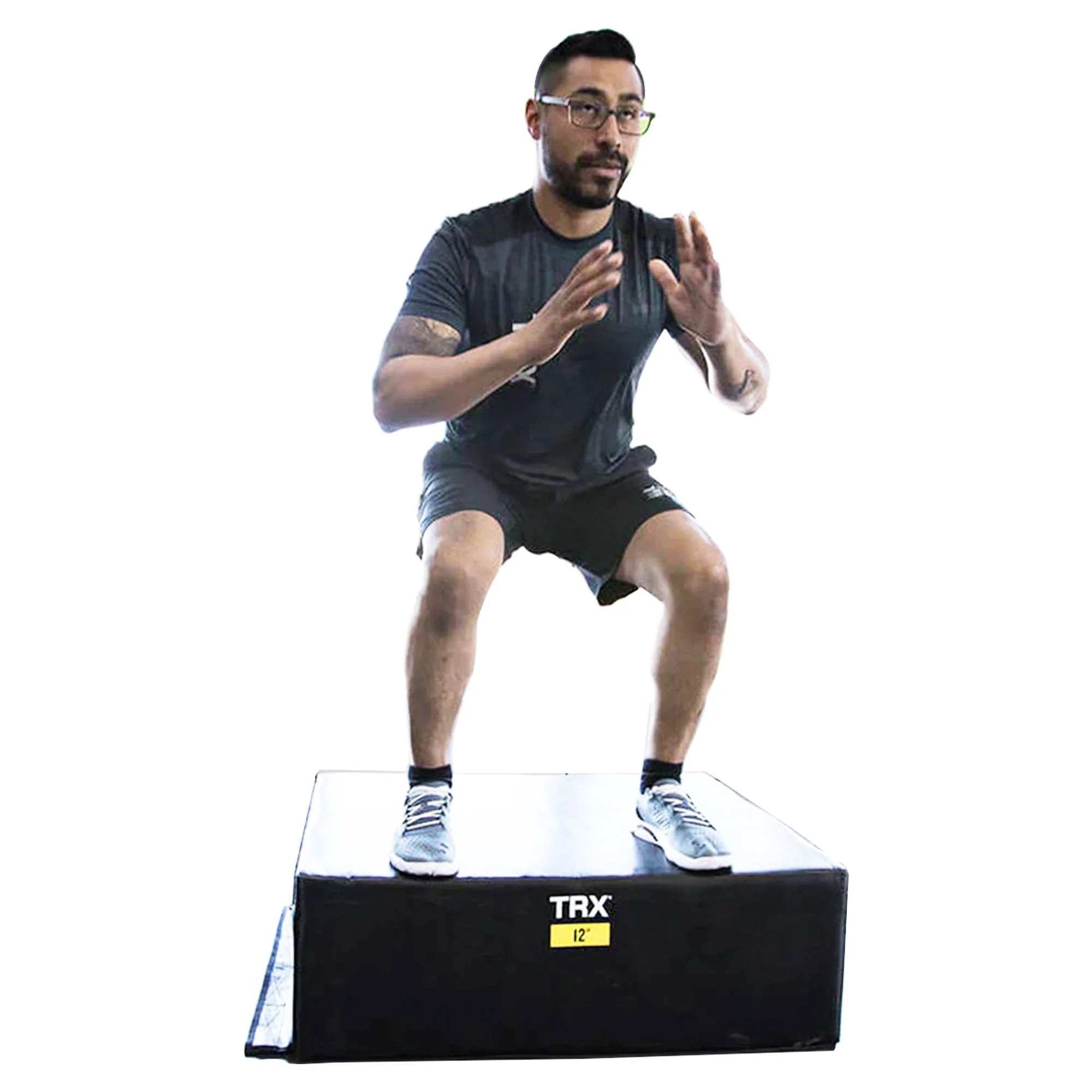 TRX 12" Soft Plyo Box Stackable Gym Workout Equipment for Plyometric Exercises