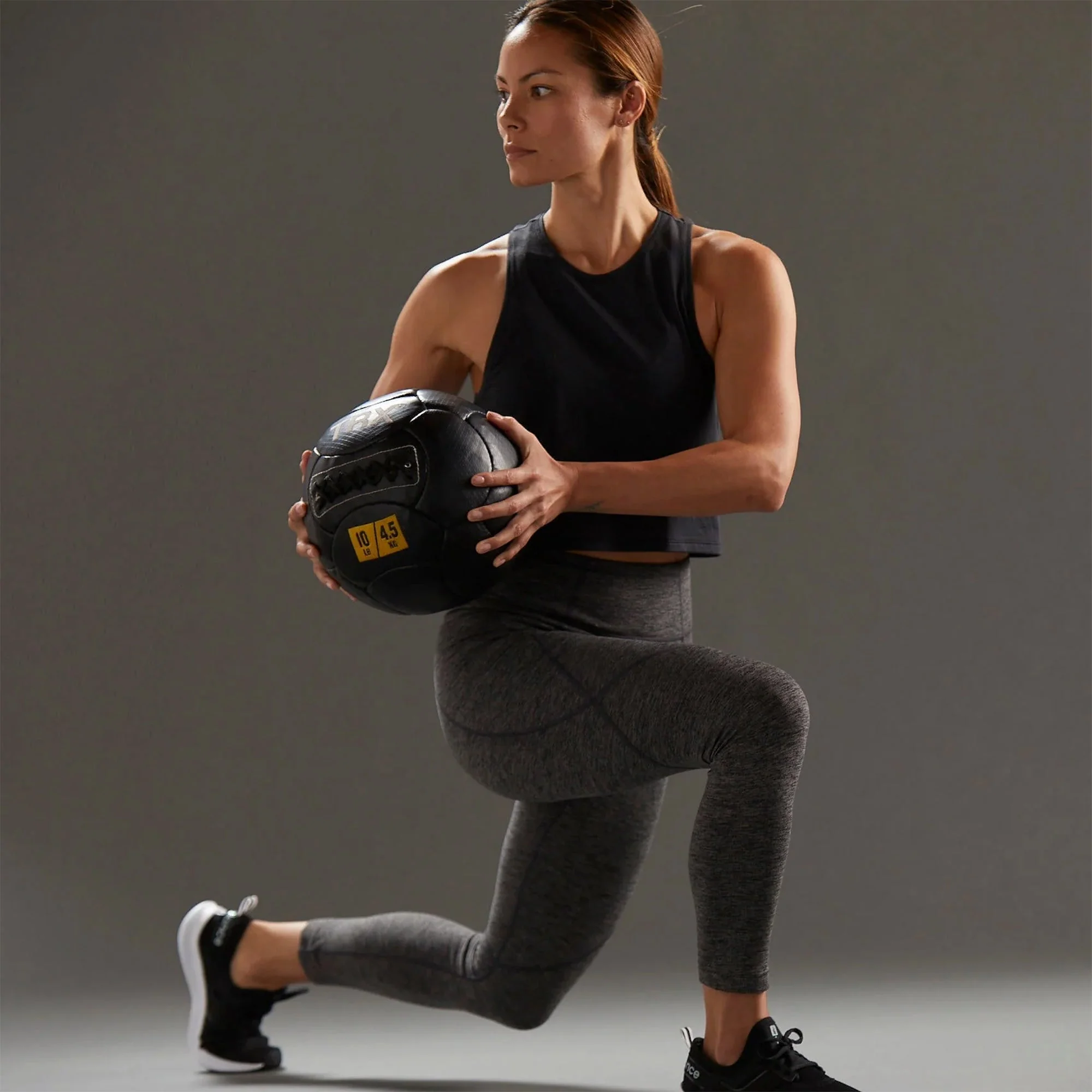 TRX 6 lb Wall Ball Home Gym Strength Training Full Body Workout Equipment, 14" - Image 5
