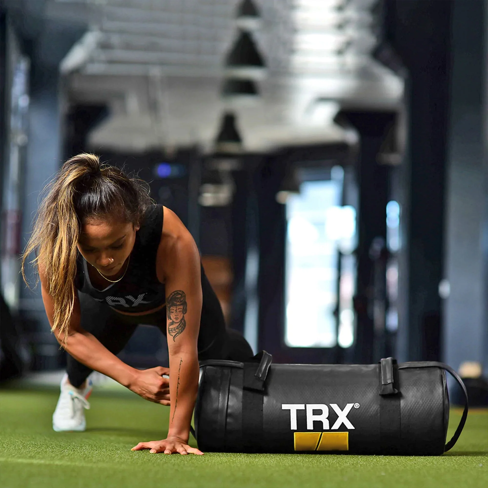TRX Power Bag 60 Pound Vinyl Prefilled Sandbag Weighted Gym Exercise Bag, Black - Image 4