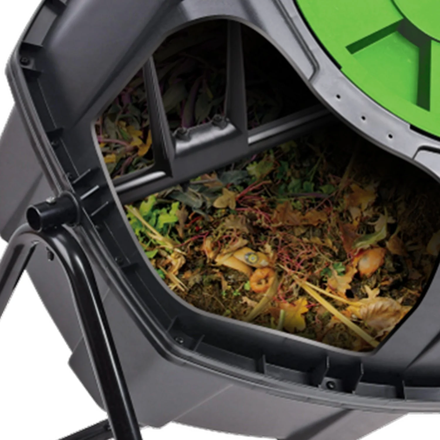 Tumbleweed 110 Liter 29 Gallon Outdoor Garden Rolling Compost Tumbler Bin, Black - Image 4