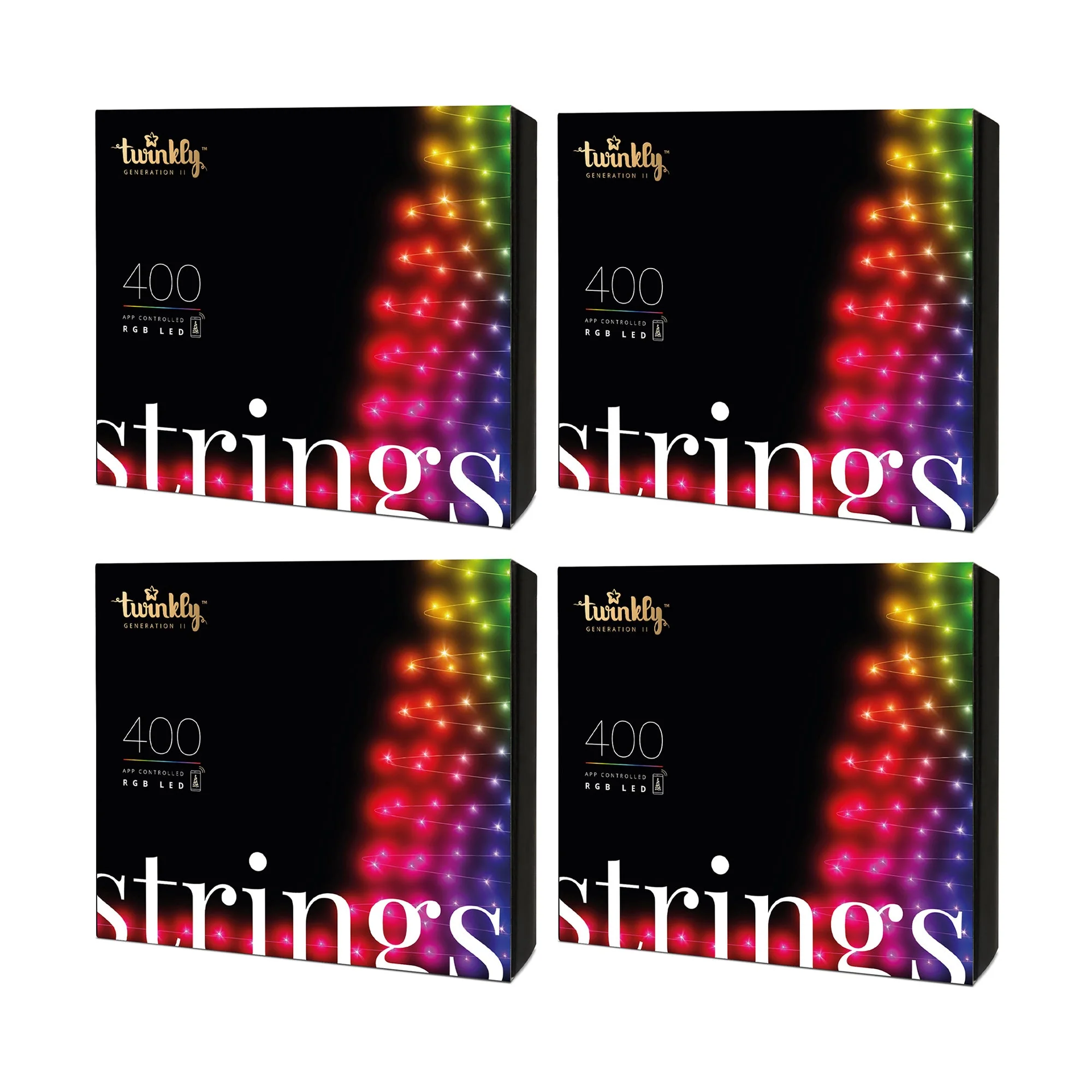 Twinkly Strings App-Controlled Smart LED Christmas Lights 400 Multicolor (4Pack) - Image 9