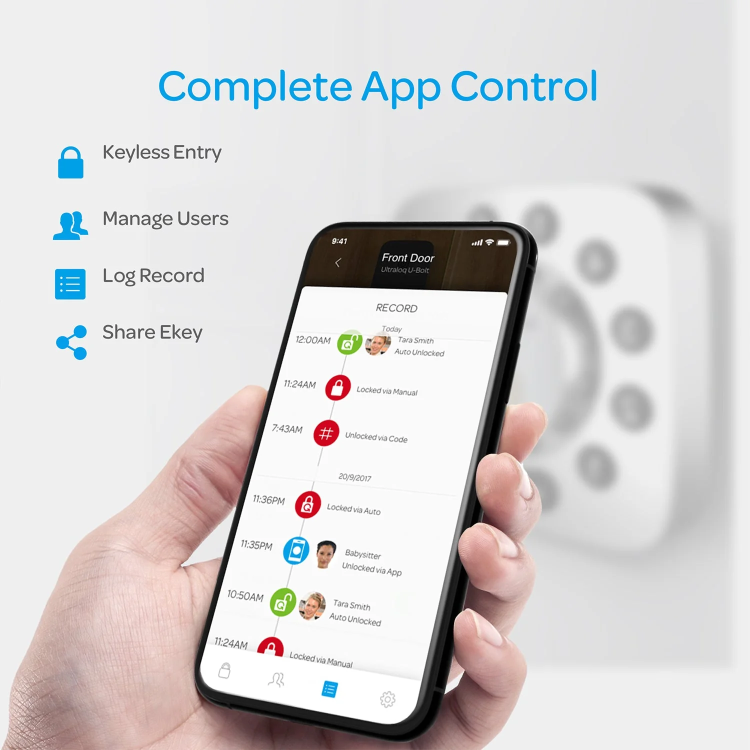 U-Tec U-Bolt-SN 5 in 1 Bluetooth Enabled Keypad Smart Home Deadbolt Lock - Image 8