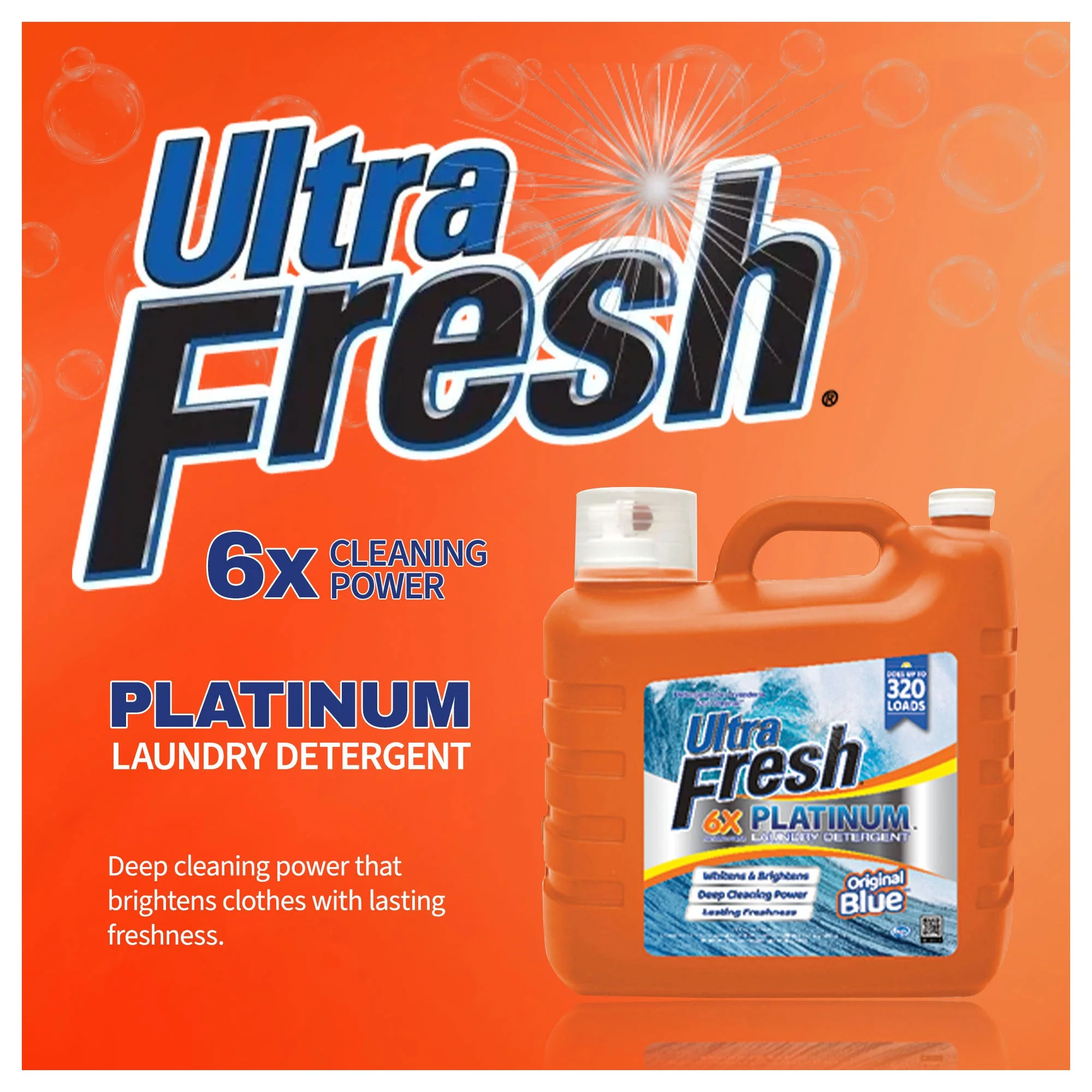 Ultra Fresh 6X Platinum 2 x 2.5 Gal Laundry Detergent, 640 Loads, Original Blue - Image 6