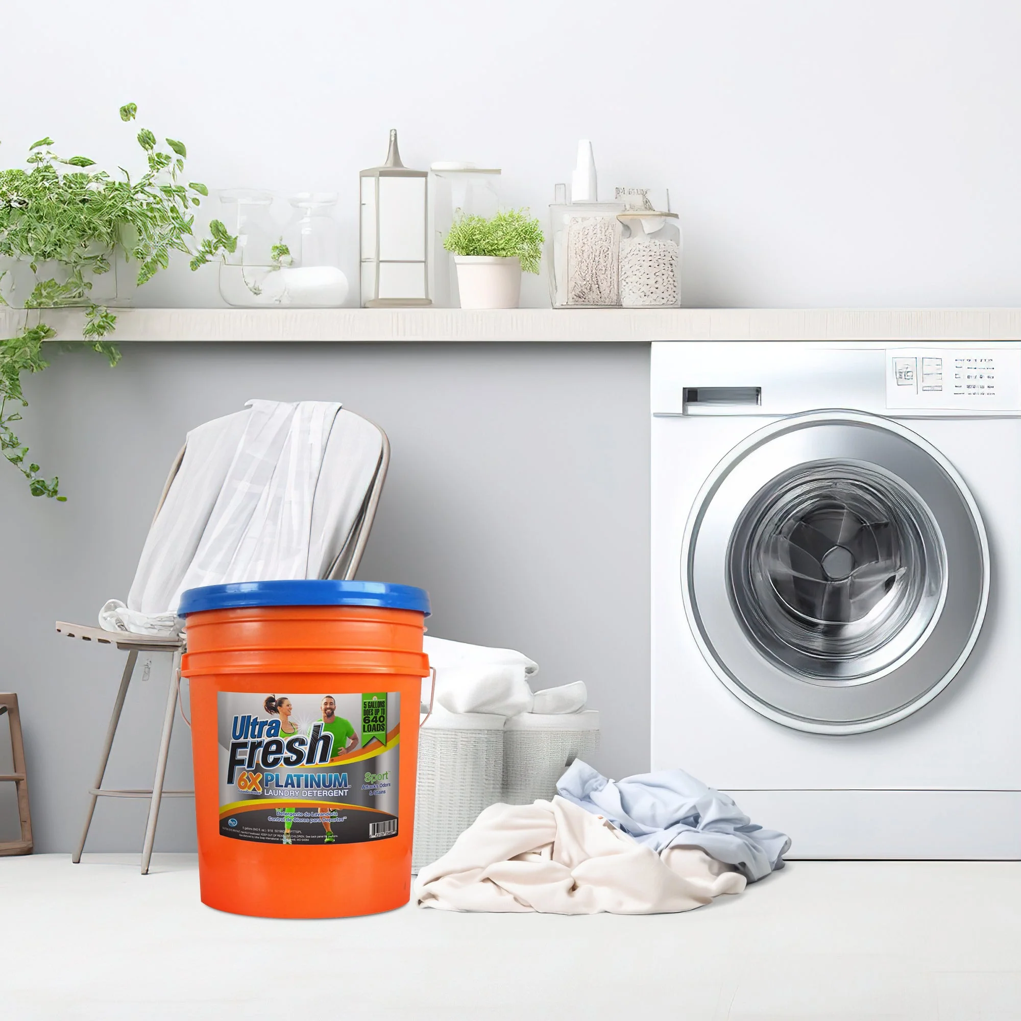 Ultra Fresh 6X Platinum 5 Gal Sport Laundry Detergent, Up to 640 Loads (2 Pack) - Image 9