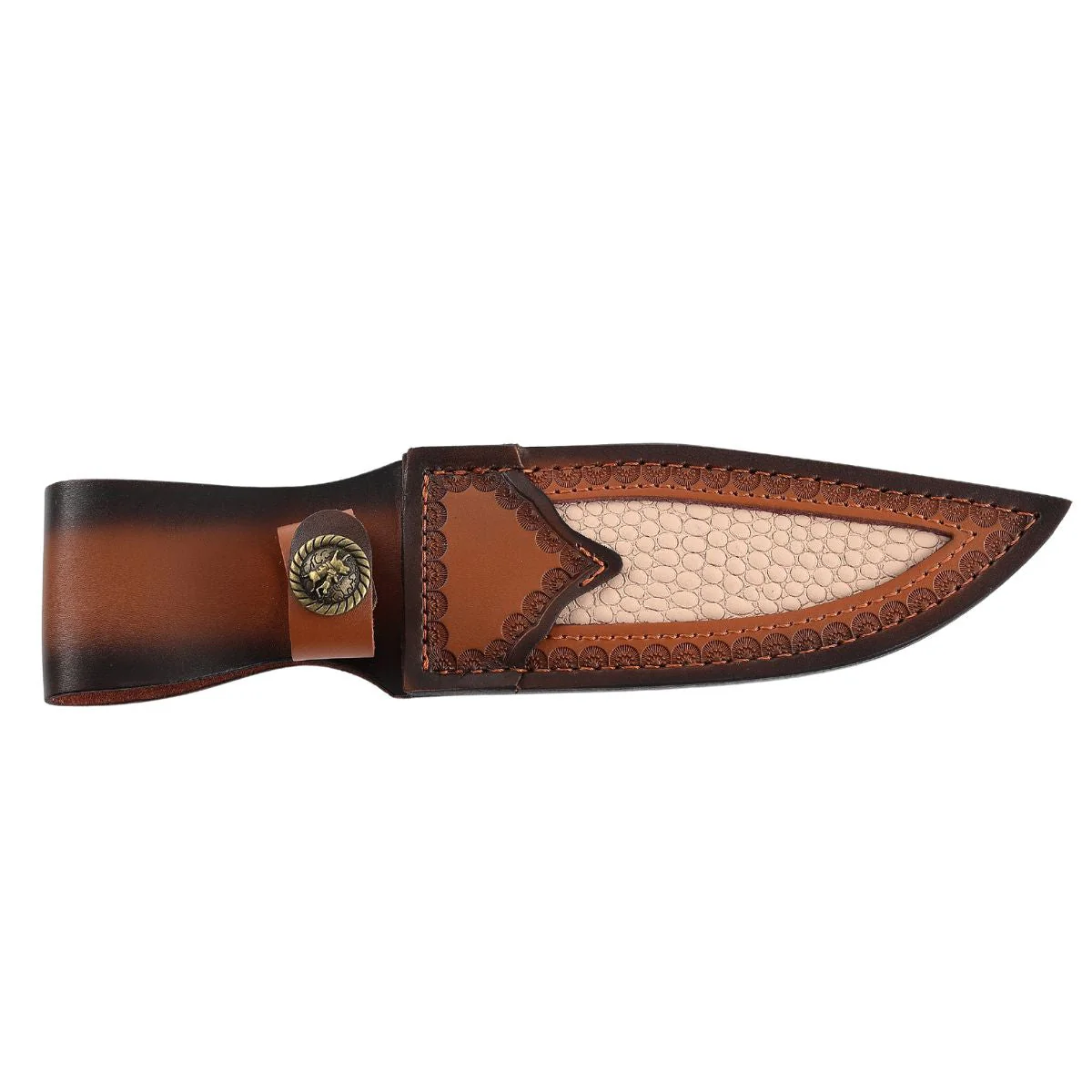 Umbra Japanese Hunting Knife with VG-10 Damacus Blade and Walnut Wood Handle - Image 9