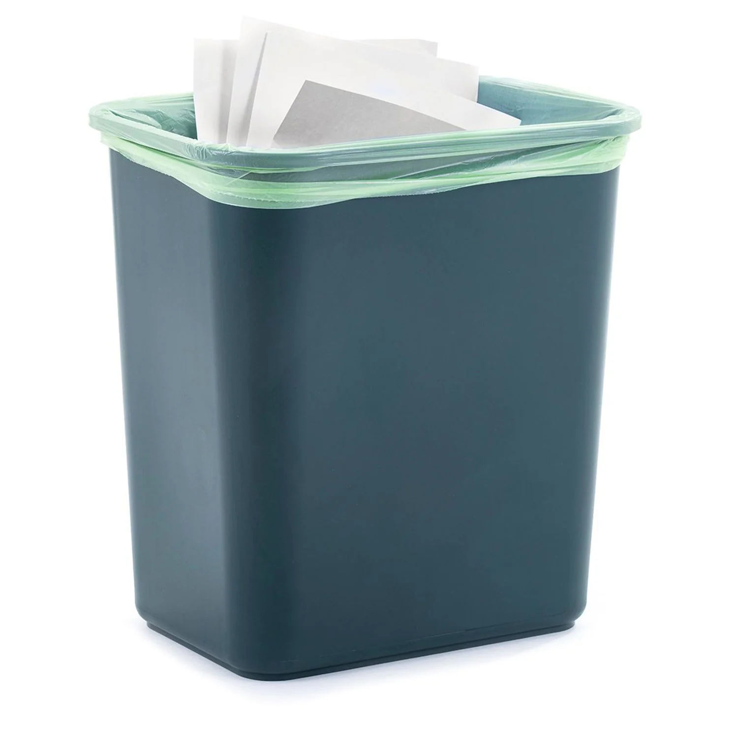 United Solutions 28 Quart ECOSolution Recyclable Plastic Wastebasket, (12 Pack) - Image 2