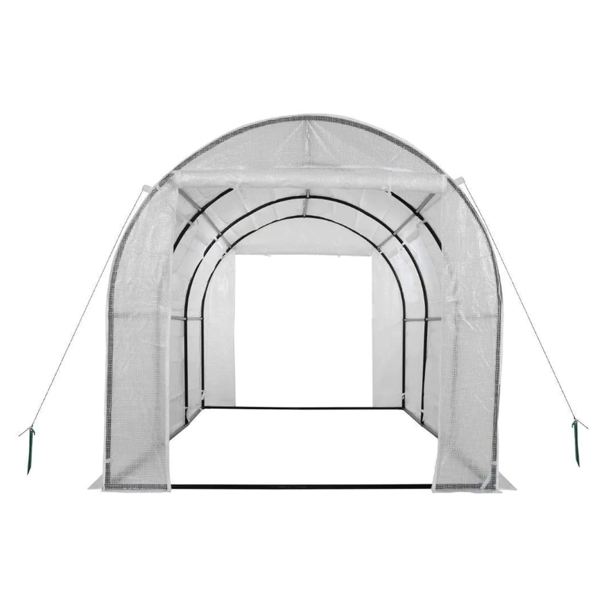 Upper Bounce Ogrow 2 Door Walk In Greenhouse with Ventilation Windows, White - Image 2